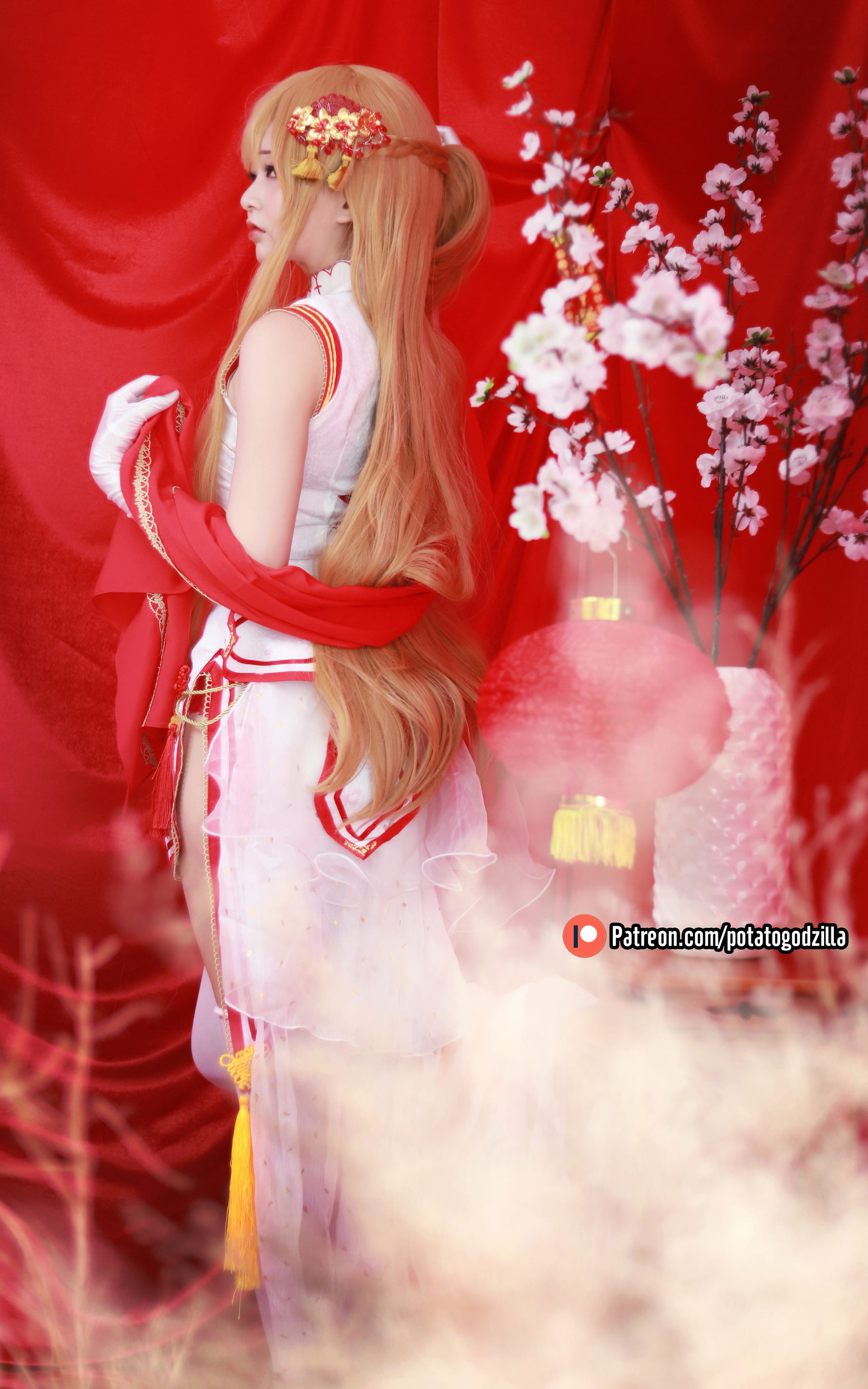 Coser小姐姐Potato Godzilla - Asuna Yuuki Qipao