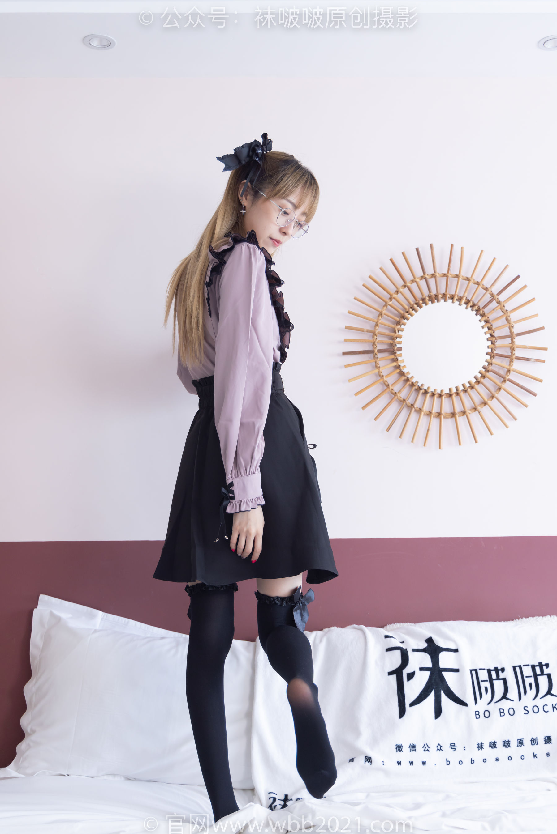 BoBoSocks袜啵啵 No.247 稚予 -皮鞋、黑丝大腿袜、地雷系女友