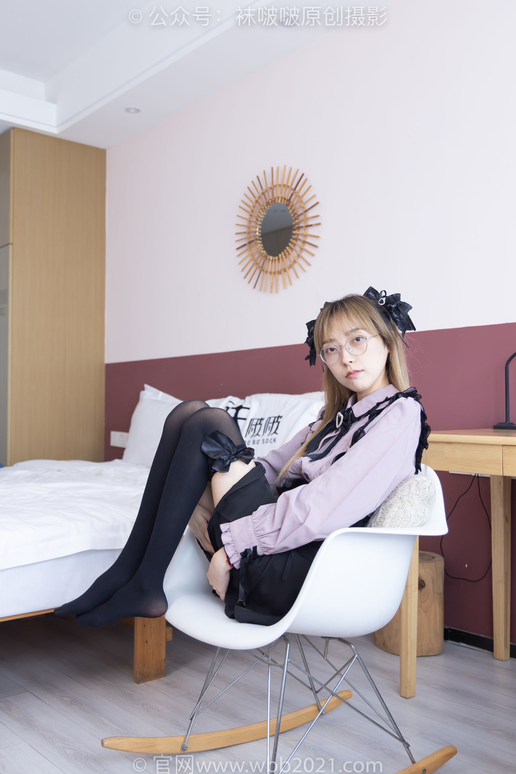 BoBoSocks袜啵啵 No.247 稚予 -皮鞋、黑丝大腿袜、地雷系女友