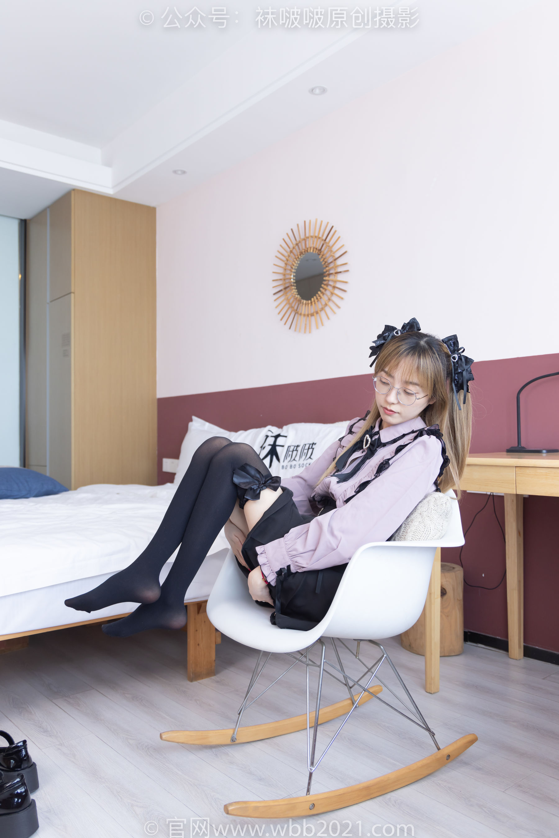 BoBoSocks袜啵啵 No.247 稚予 -皮鞋、黑丝大腿袜、地雷系女友
