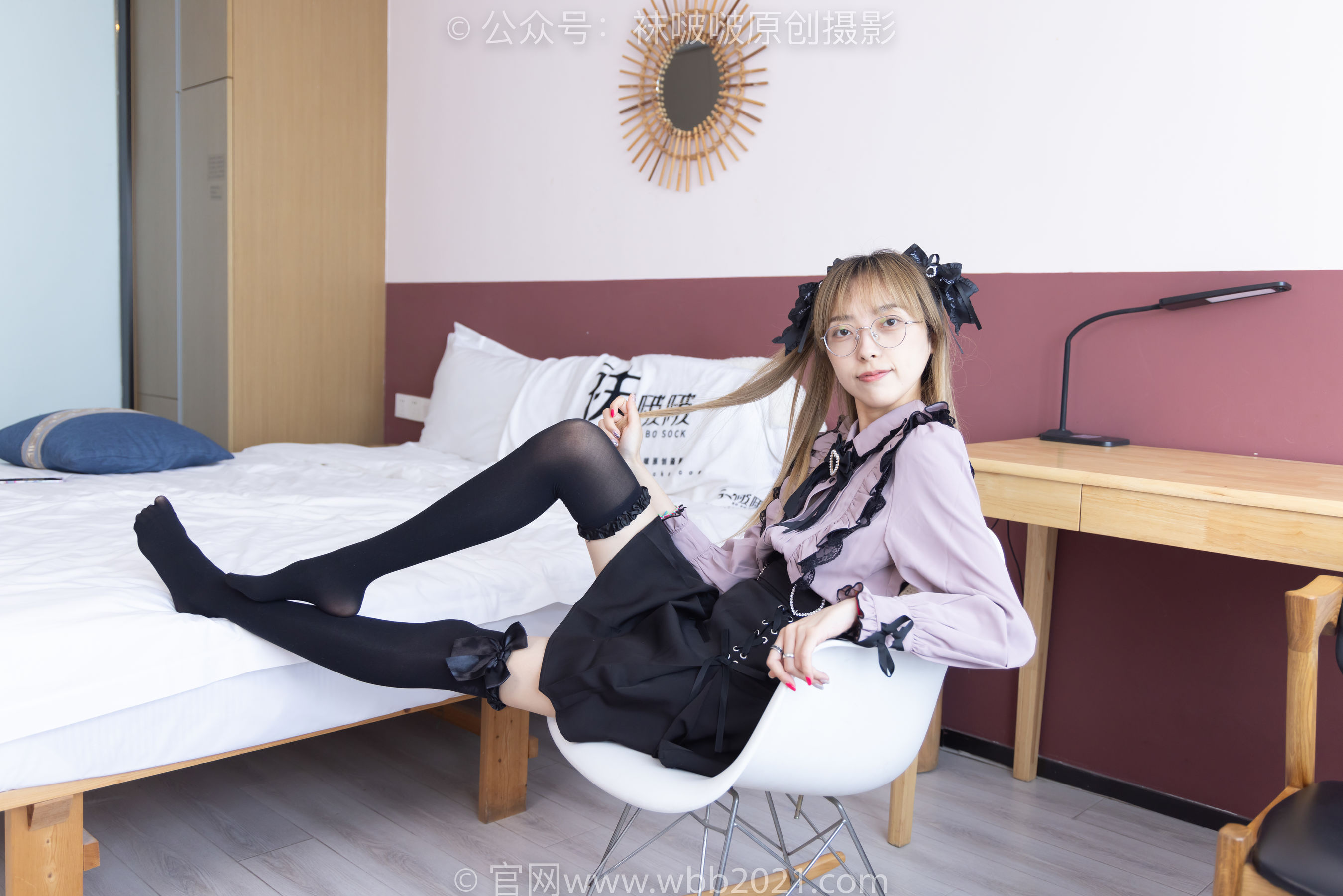 BoBoSocks袜啵啵 No.247 稚予 -皮鞋、黑丝大腿袜、地雷系女友