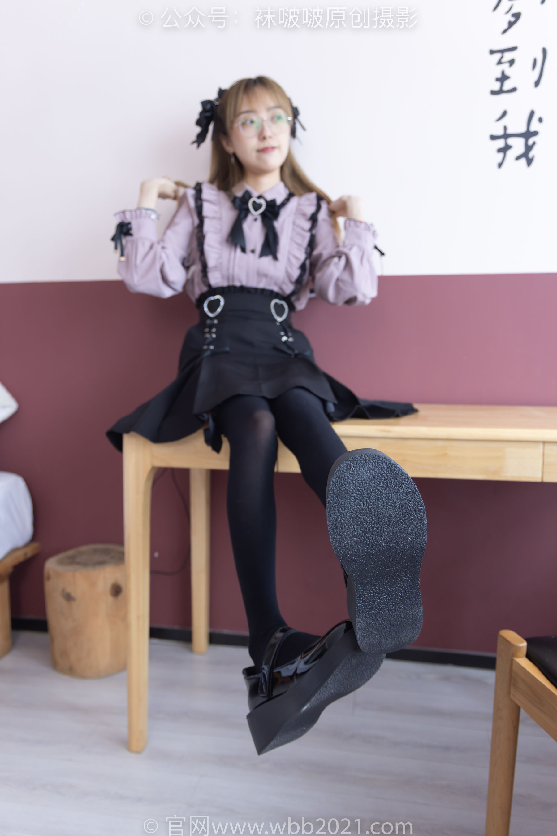 BoBoSocks袜啵啵 No.247 稚予 -皮鞋、黑丝大腿袜、地雷系女友