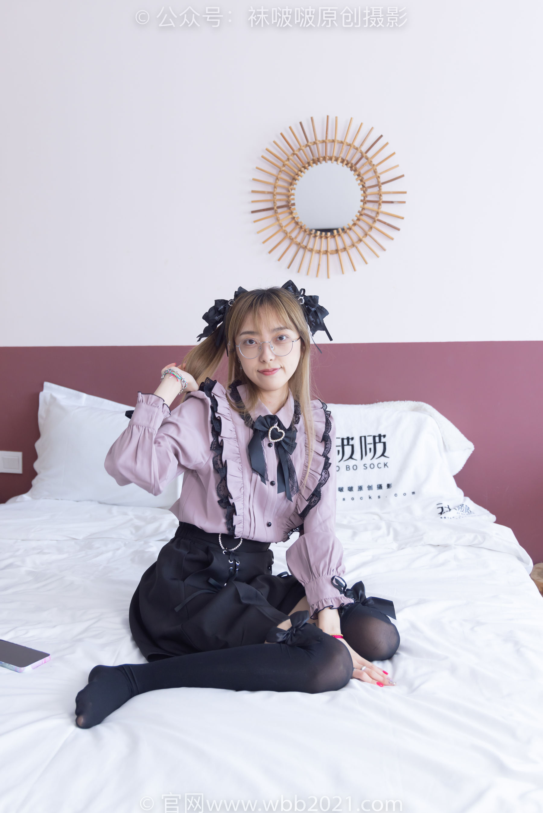 BoBoSocks袜啵啵 No.247 稚予 -皮鞋、黑丝大腿袜、地雷系女友