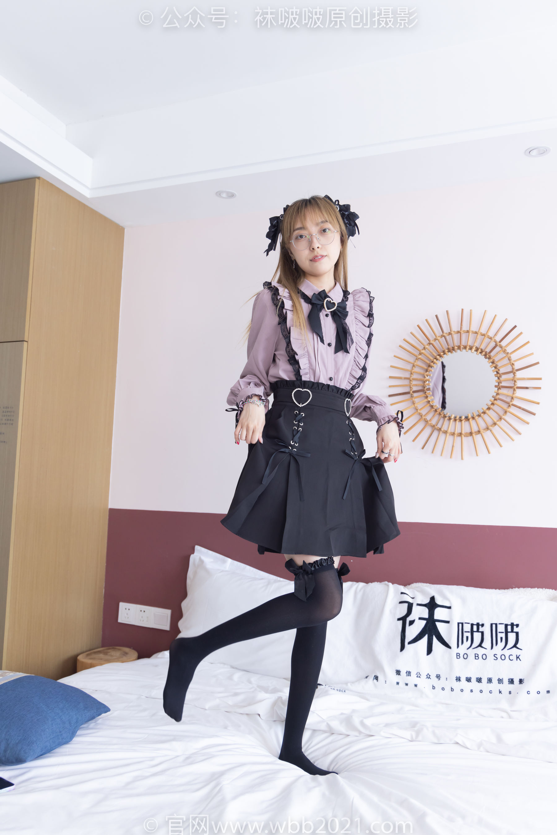 BoBoSocks袜啵啵 No.247 稚予 -皮鞋、黑丝大腿袜、地雷系女友