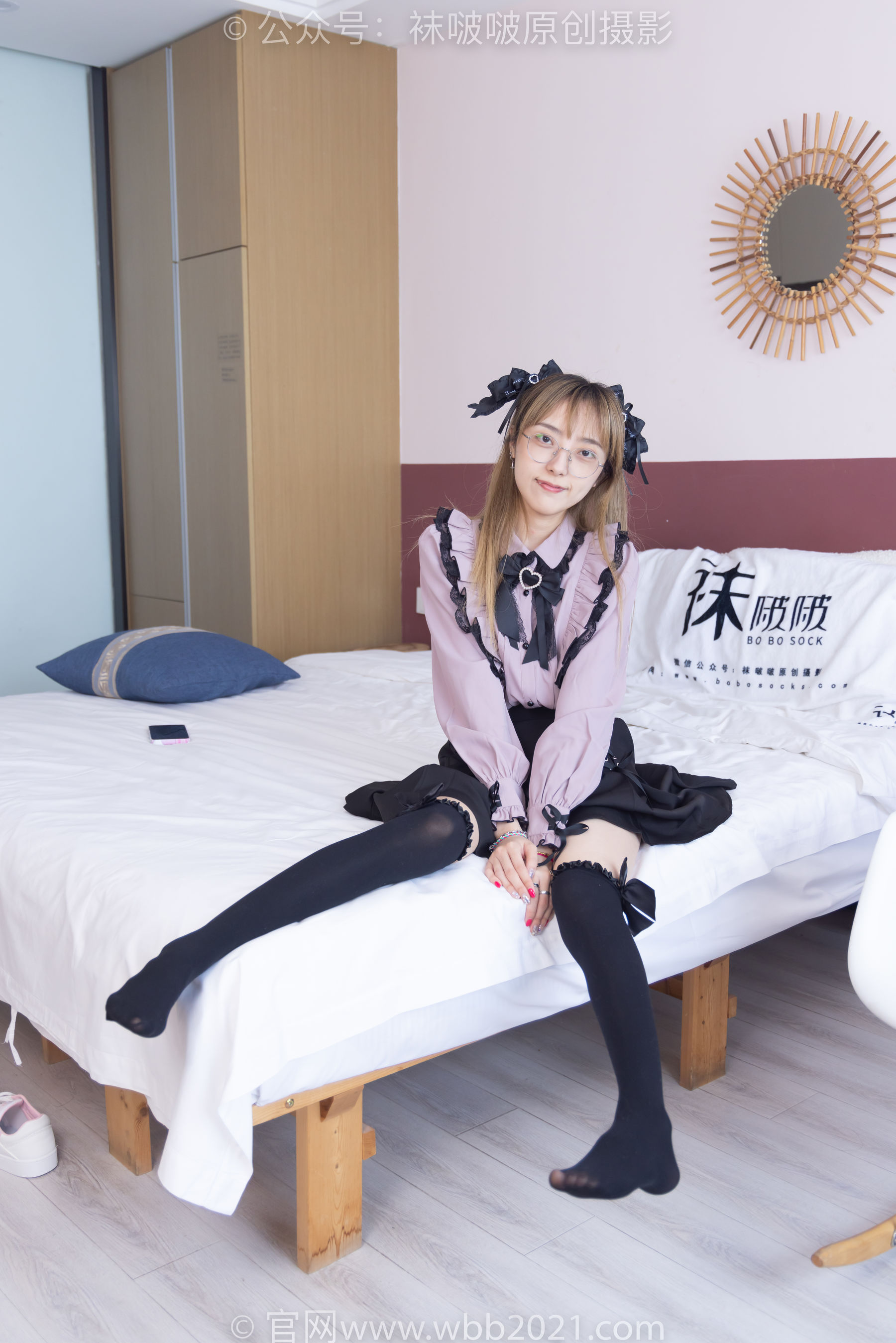BoBoSocks袜啵啵 No.247 稚予 -皮鞋、黑丝大腿袜、地雷系女友