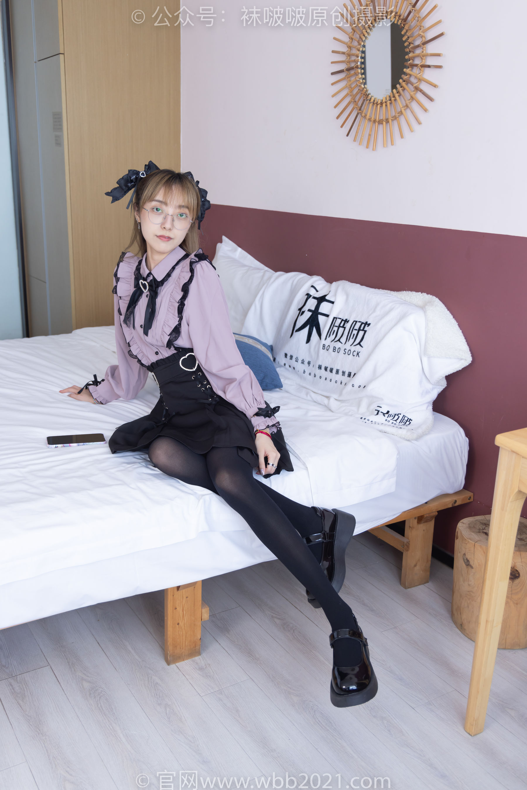 BoBoSocks袜啵啵 No.247 稚予 -皮鞋、黑丝大腿袜、地雷系女友