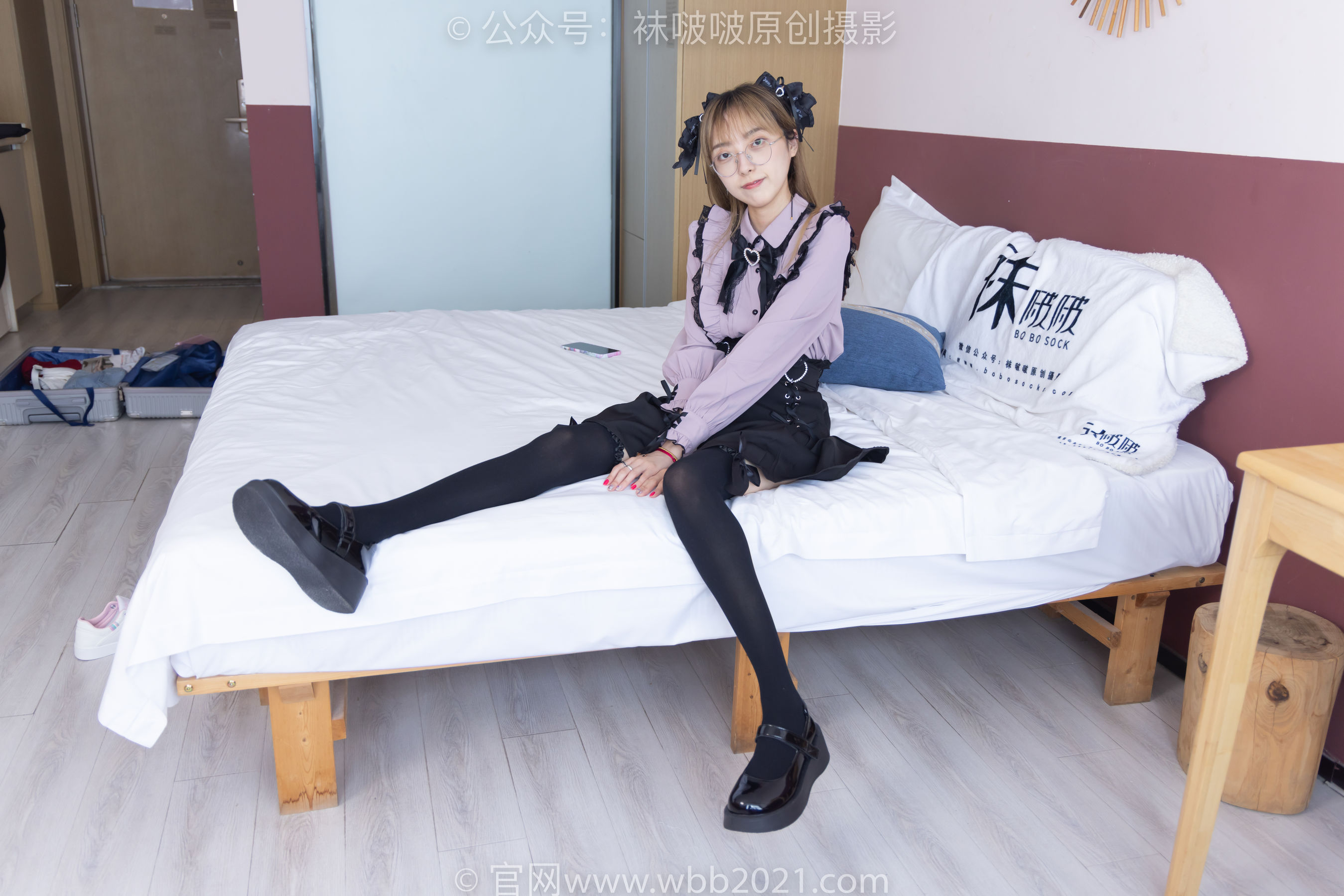 BoBoSocks袜啵啵 No.247 稚予 -皮鞋、黑丝大腿袜、地雷系女友