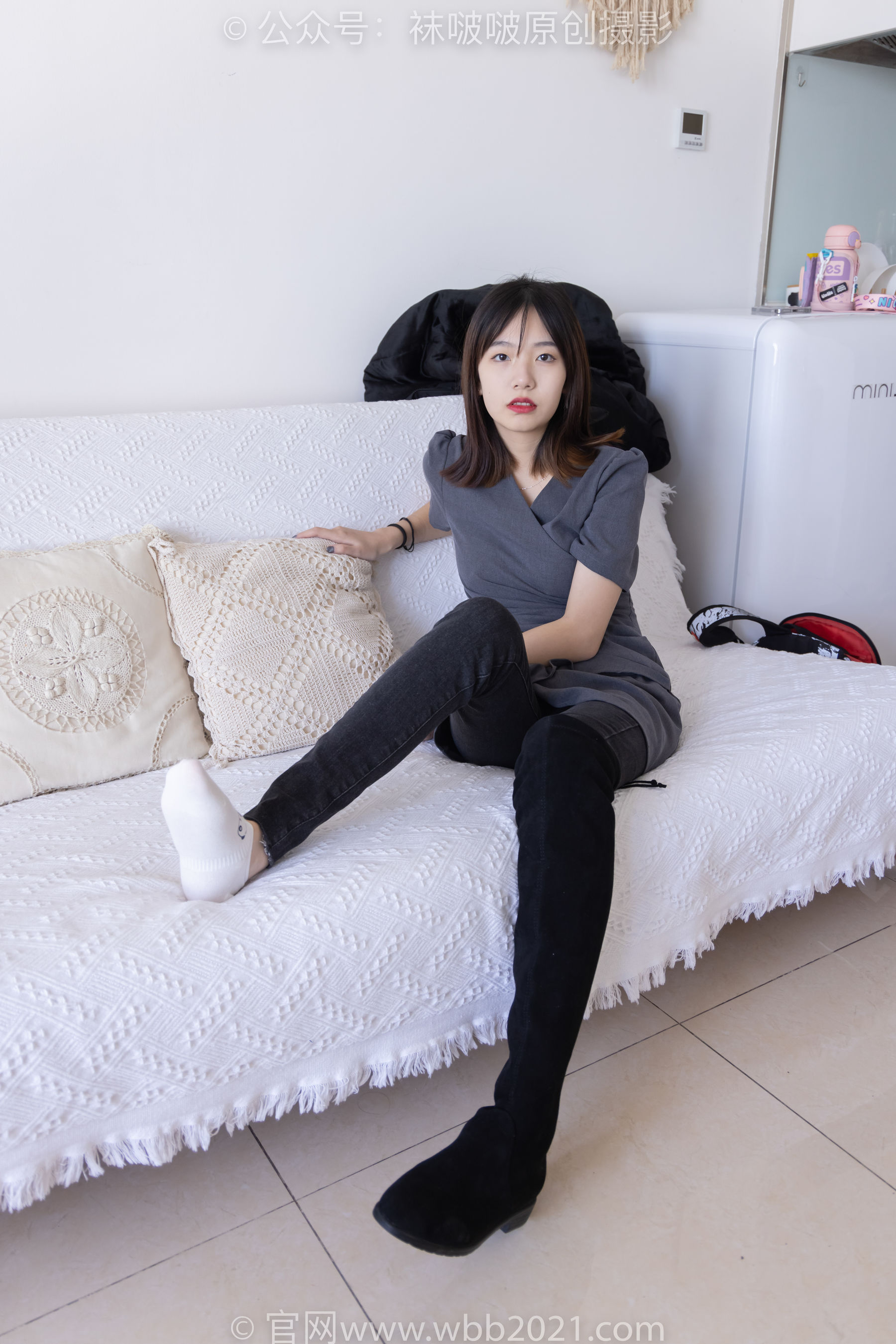 BoBoSocks袜啵啵 No.256 小甜豆 -长靴、短白棉袜