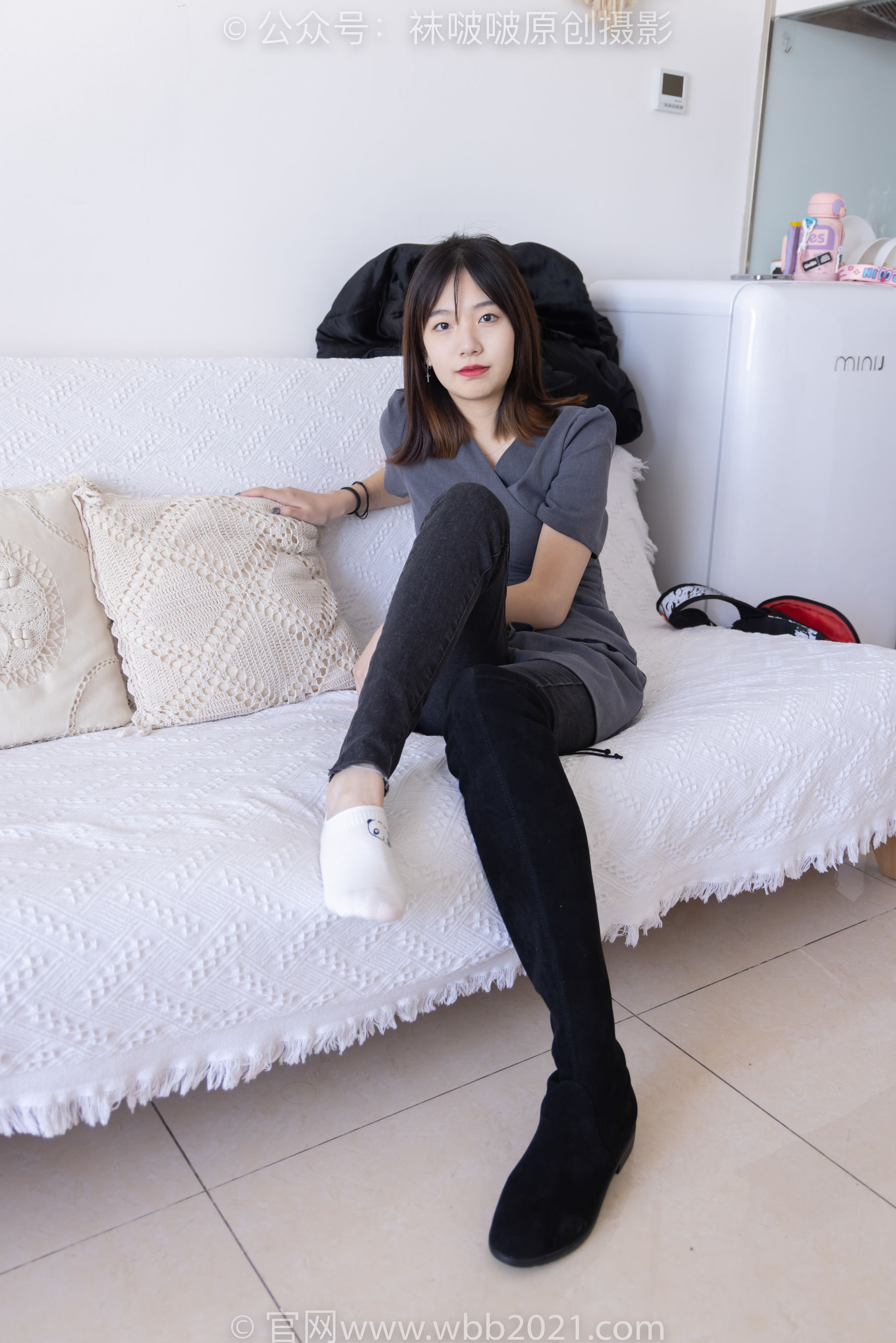 BoBoSocks袜啵啵 No.256 小甜豆 -长靴、短白棉袜