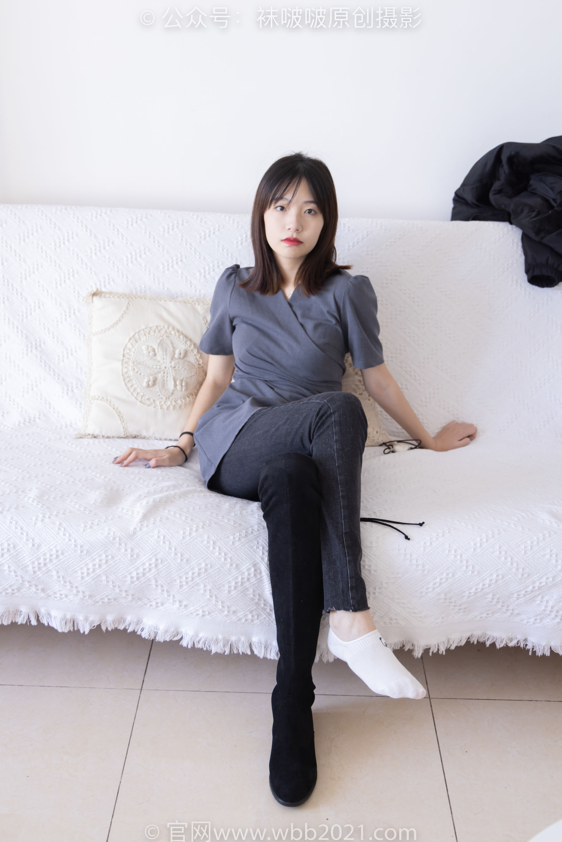 BoBoSocks袜啵啵 No.256 小甜豆 -长靴、短白棉袜