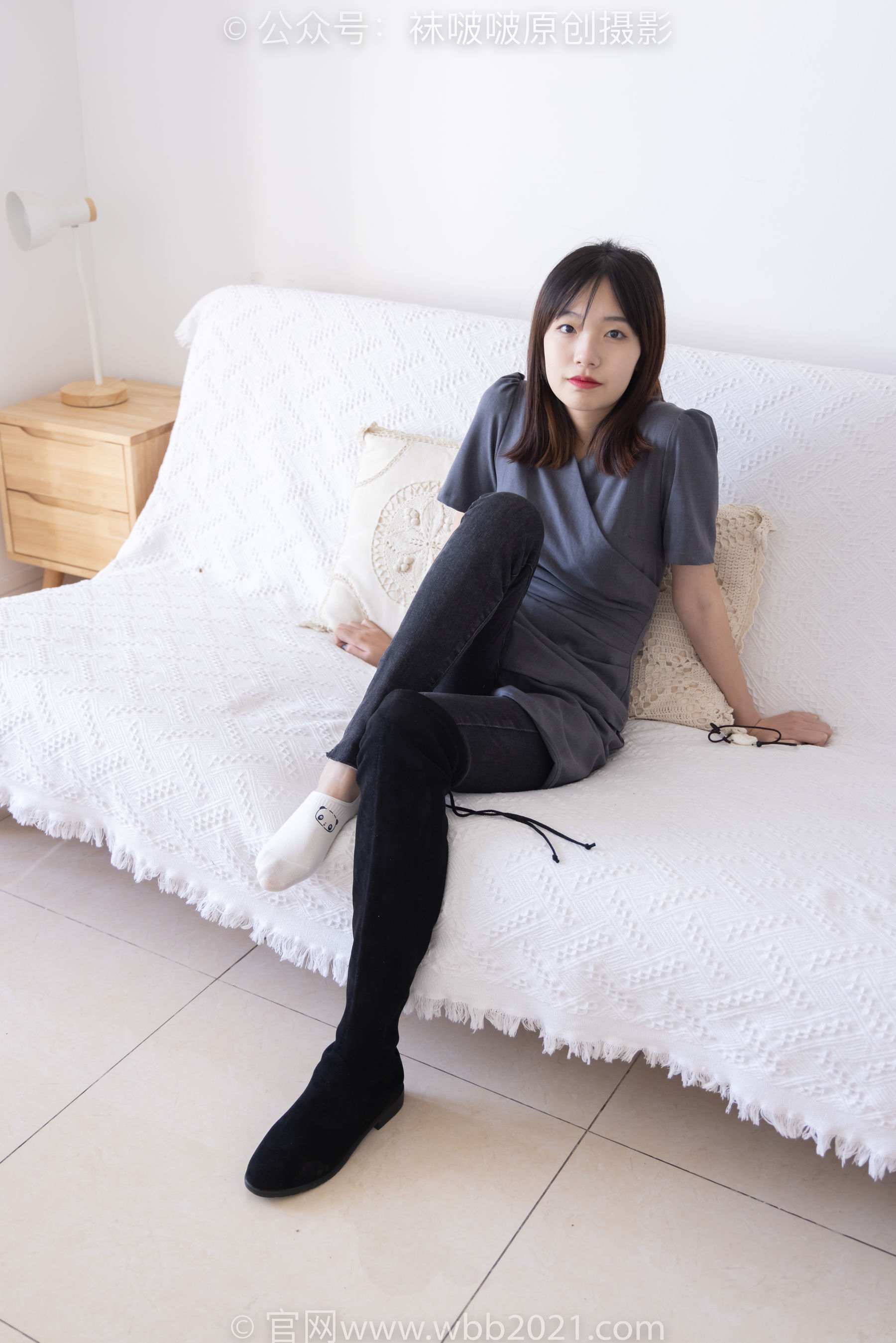 BoBoSocks袜啵啵 No.256 小甜豆 -长靴、短白棉袜