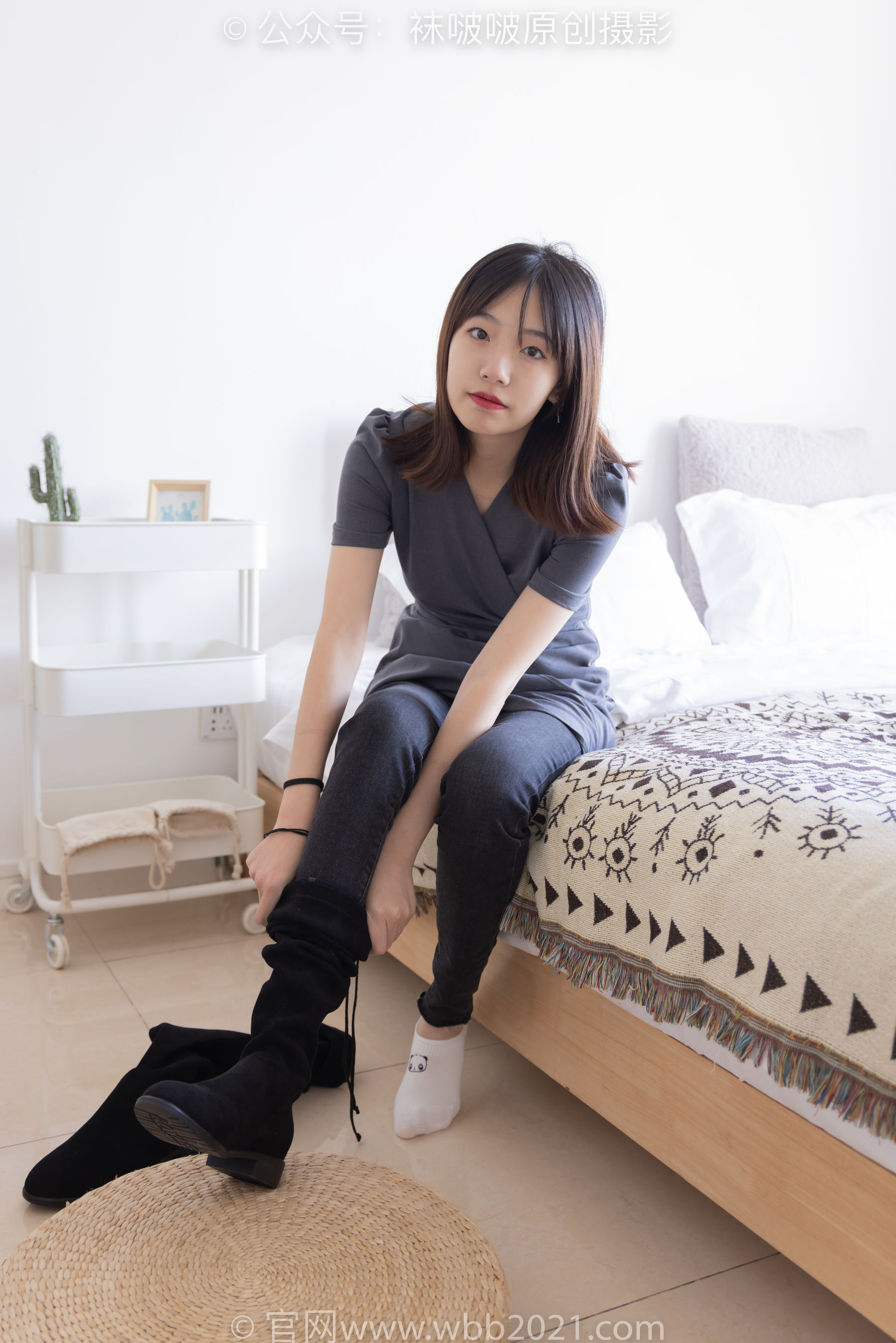 BoBoSocks袜啵啵 No.256 小甜豆 -长靴、短白棉袜