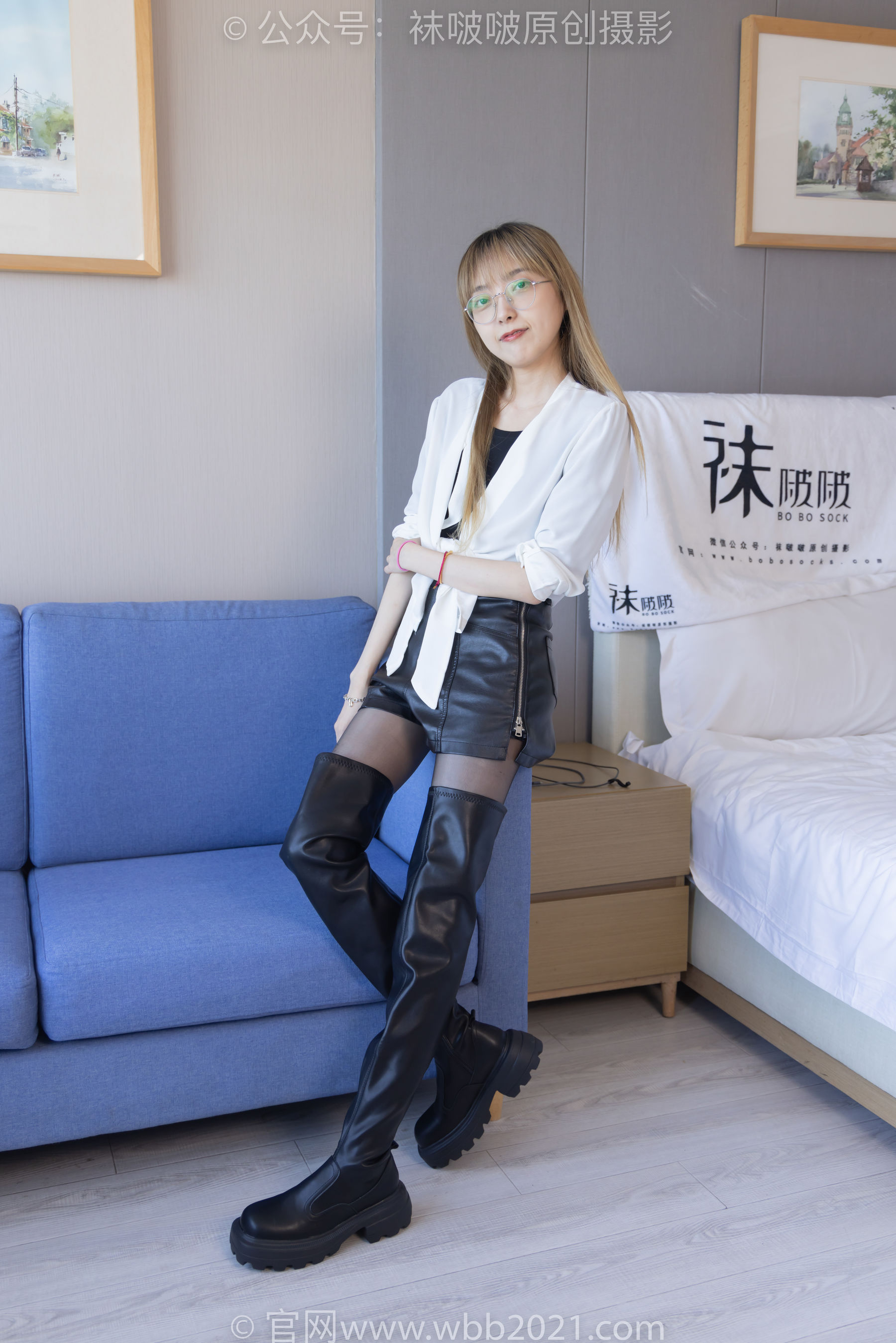 BoBoSocks袜啵啵 No.259 稚予 -两双长靴、油亮黑丝