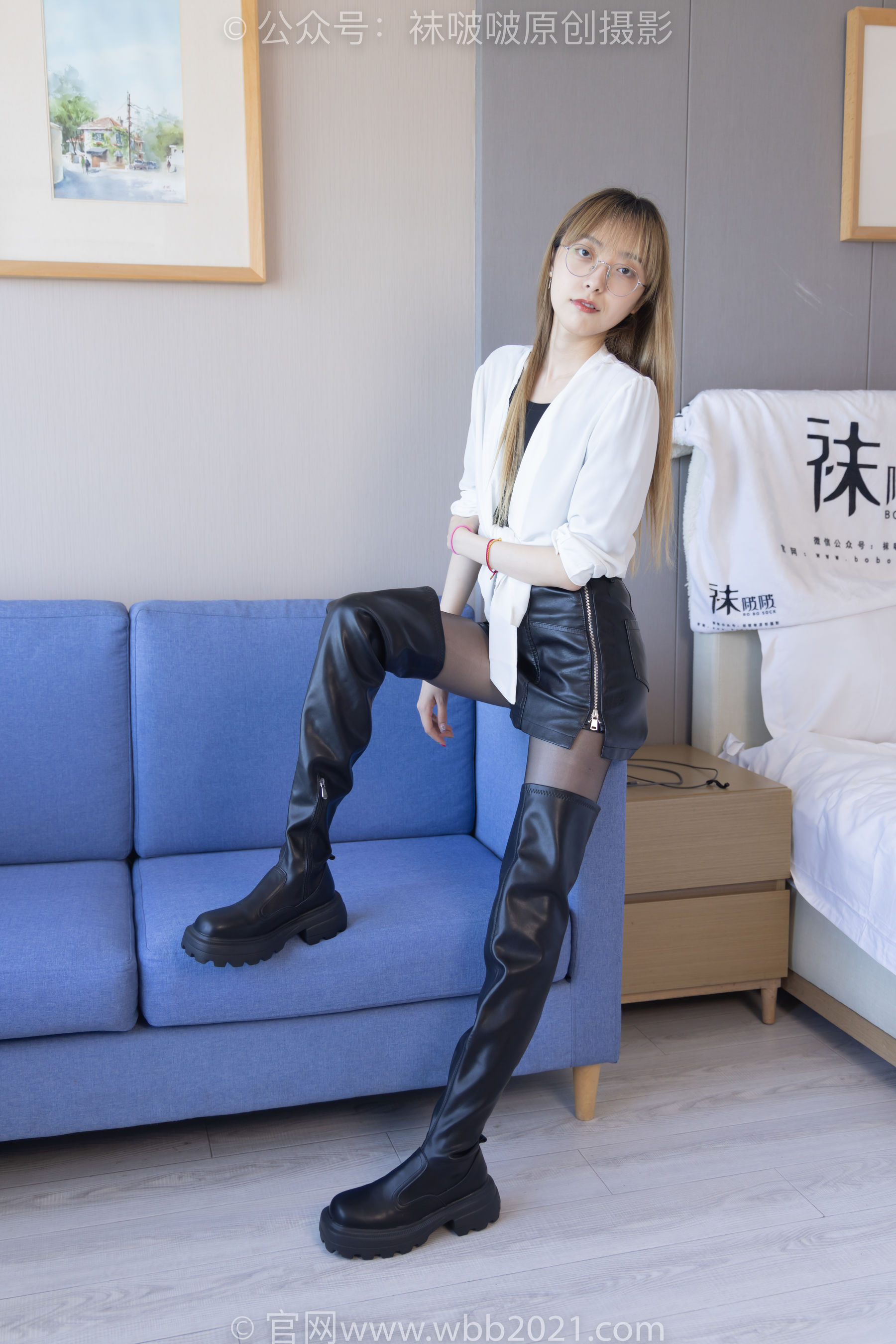 BoBoSocks袜啵啵 No.259 稚予 -两双长靴、油亮黑丝