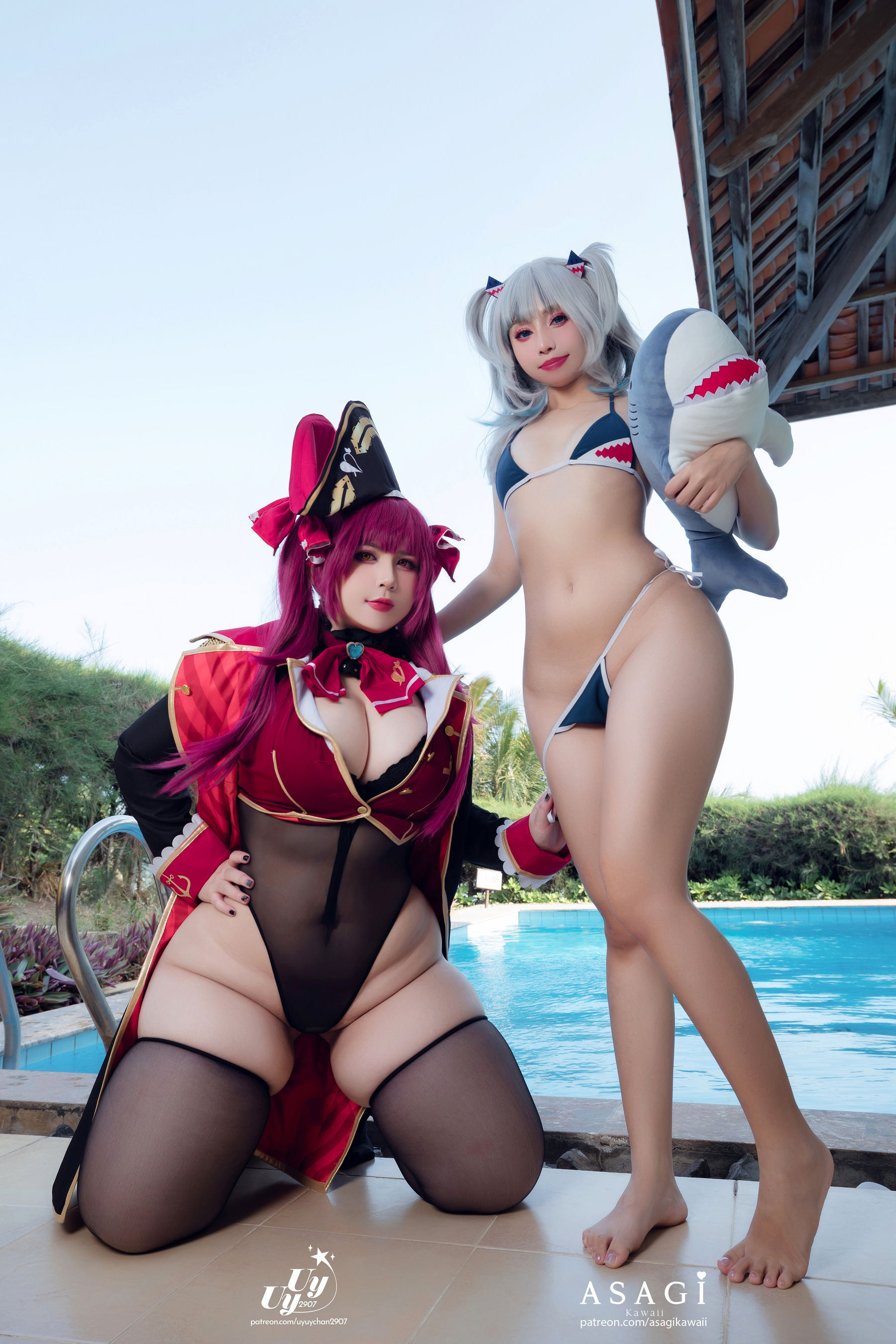 Uy Uy & Asagi Kawaii - Marine Houshou x Gawr Gura