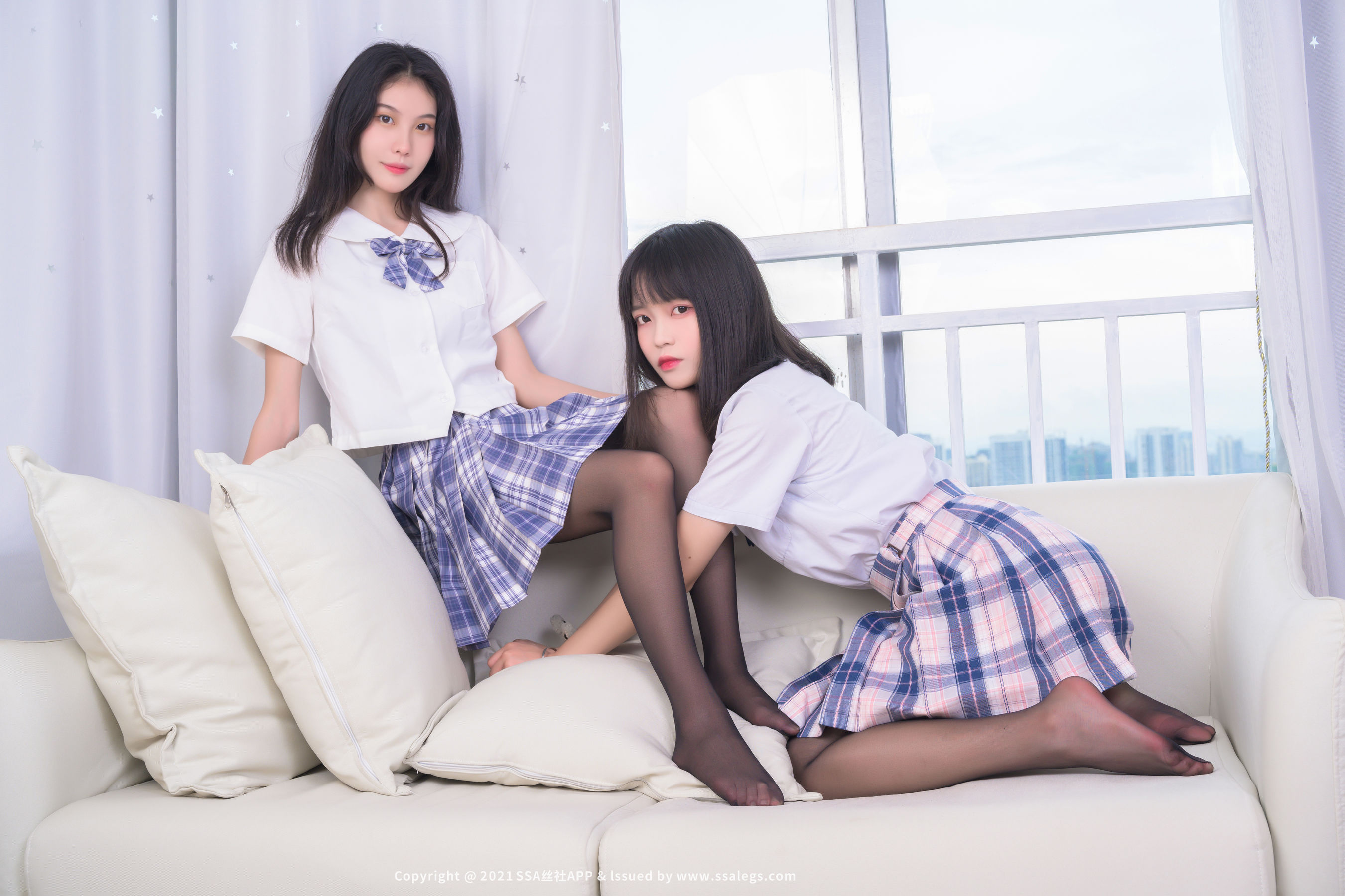 [SSA丝社]超清写真 No.637 模特 素素&丹丹 的黑丝（下）