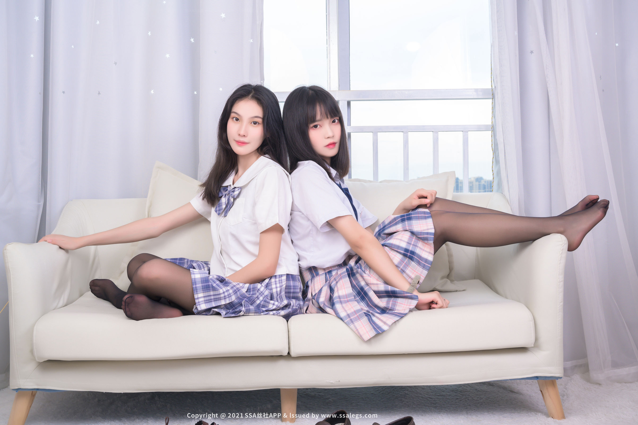 [SSA丝社]超清写真 No.637 模特 素素&丹丹 的黑丝（下）