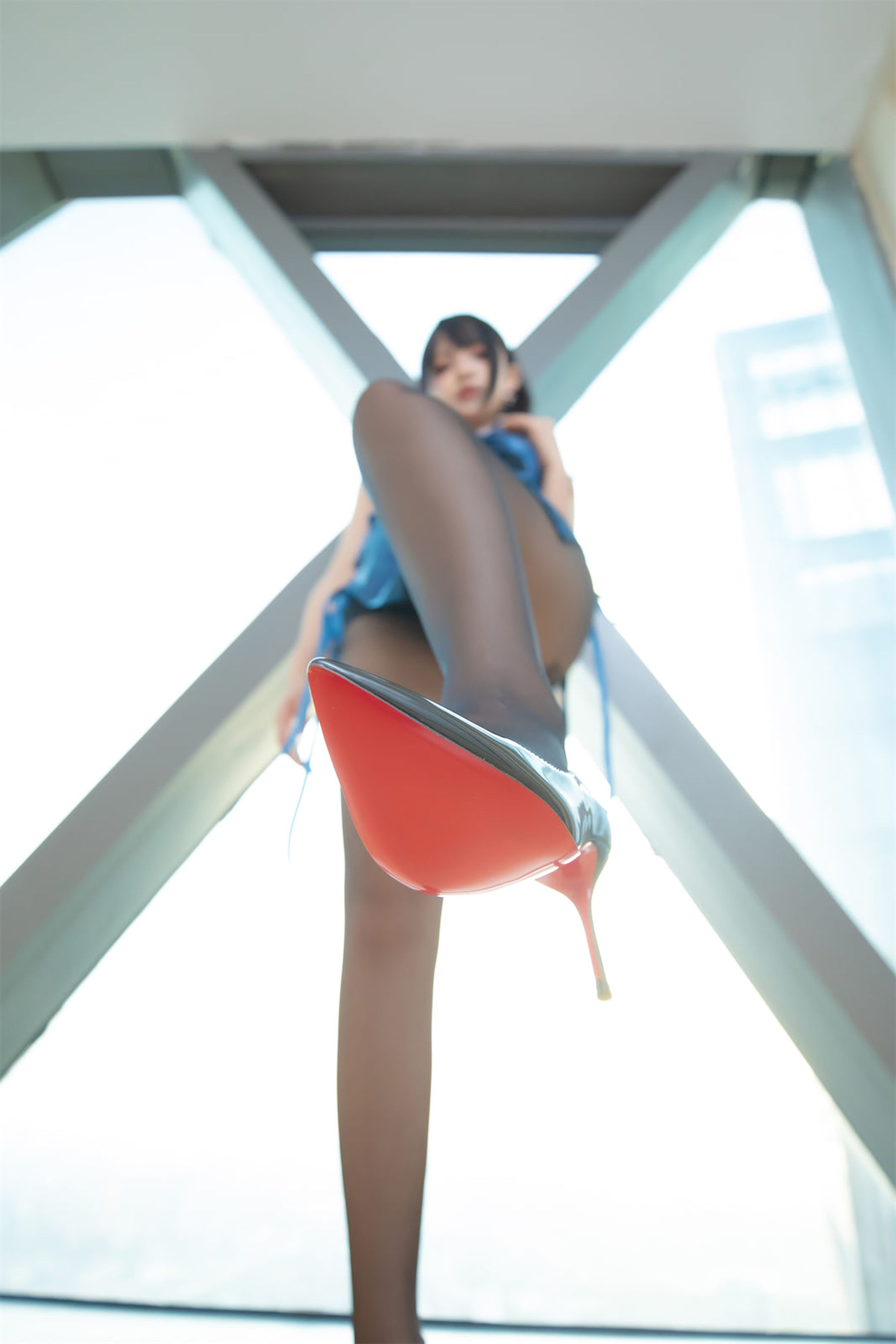 萝莉神楽板真冬 之蓝衣旗袍