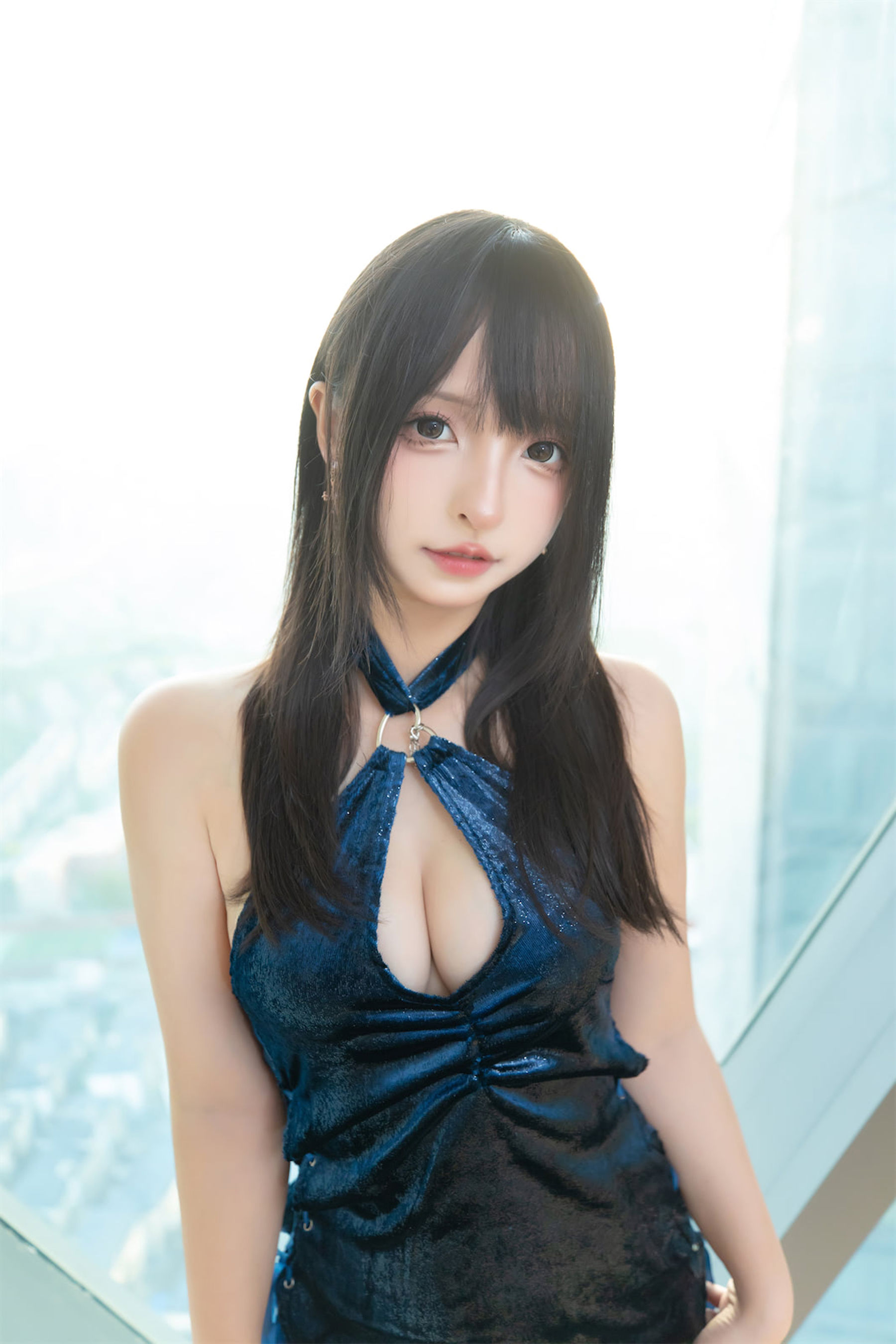 萝莉神楽板真冬 之蓝衣旗袍