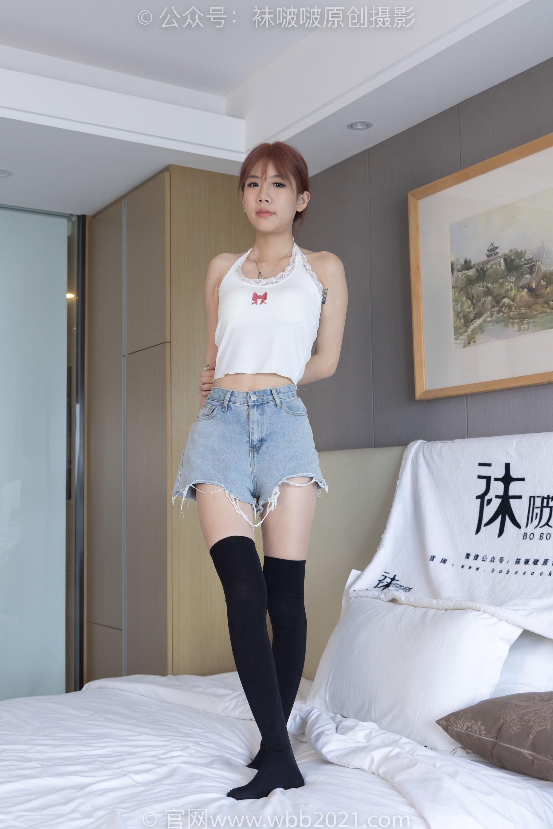 BoBoSocks袜啵啵 No.264 果冻 -高跟鞋、贝壳头板鞋、黑丝大腿袜、白丝大腿袜