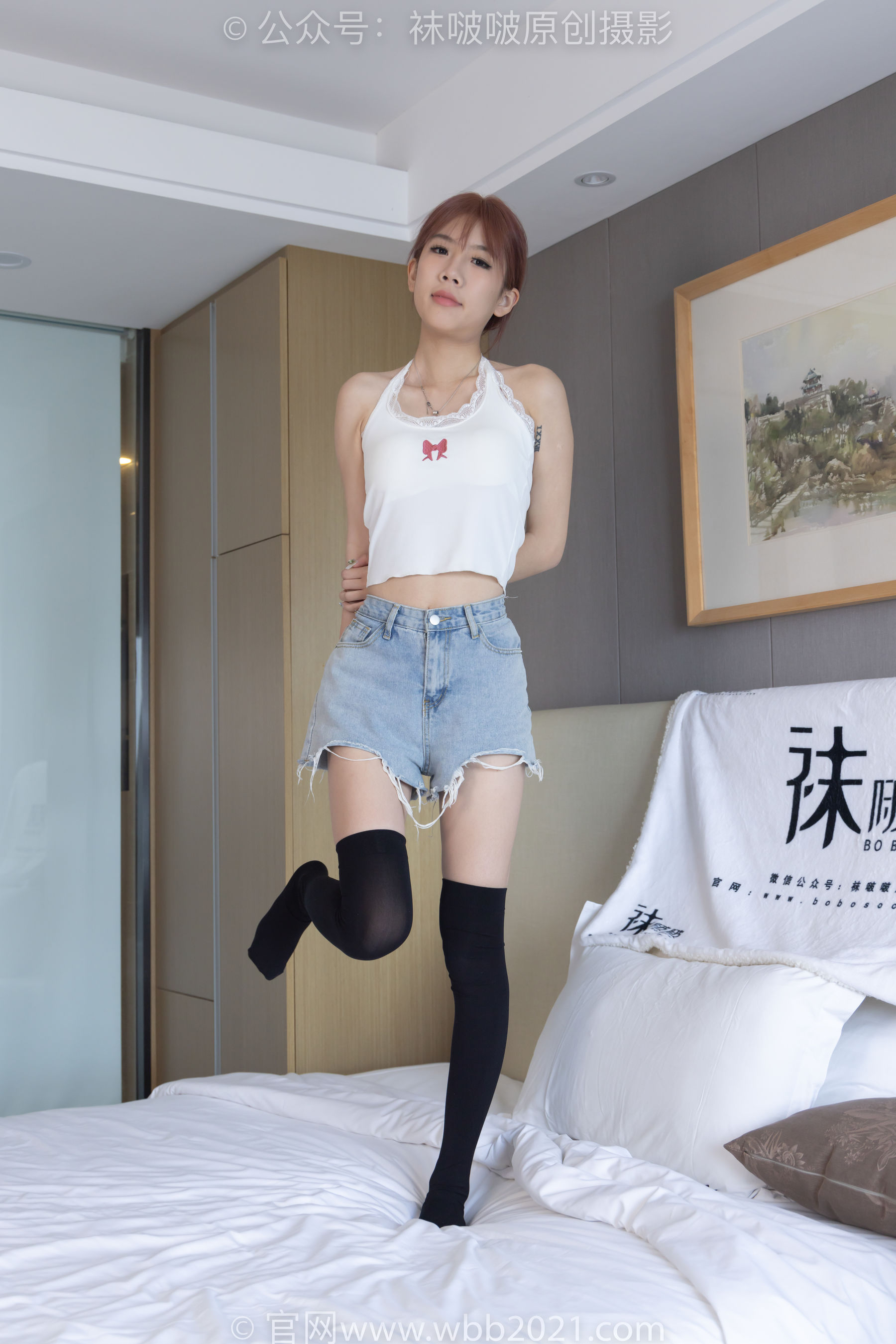 BoBoSocks袜啵啵 No.264 果冻 -高跟鞋、贝壳头板鞋、黑丝大腿袜、白丝大腿袜