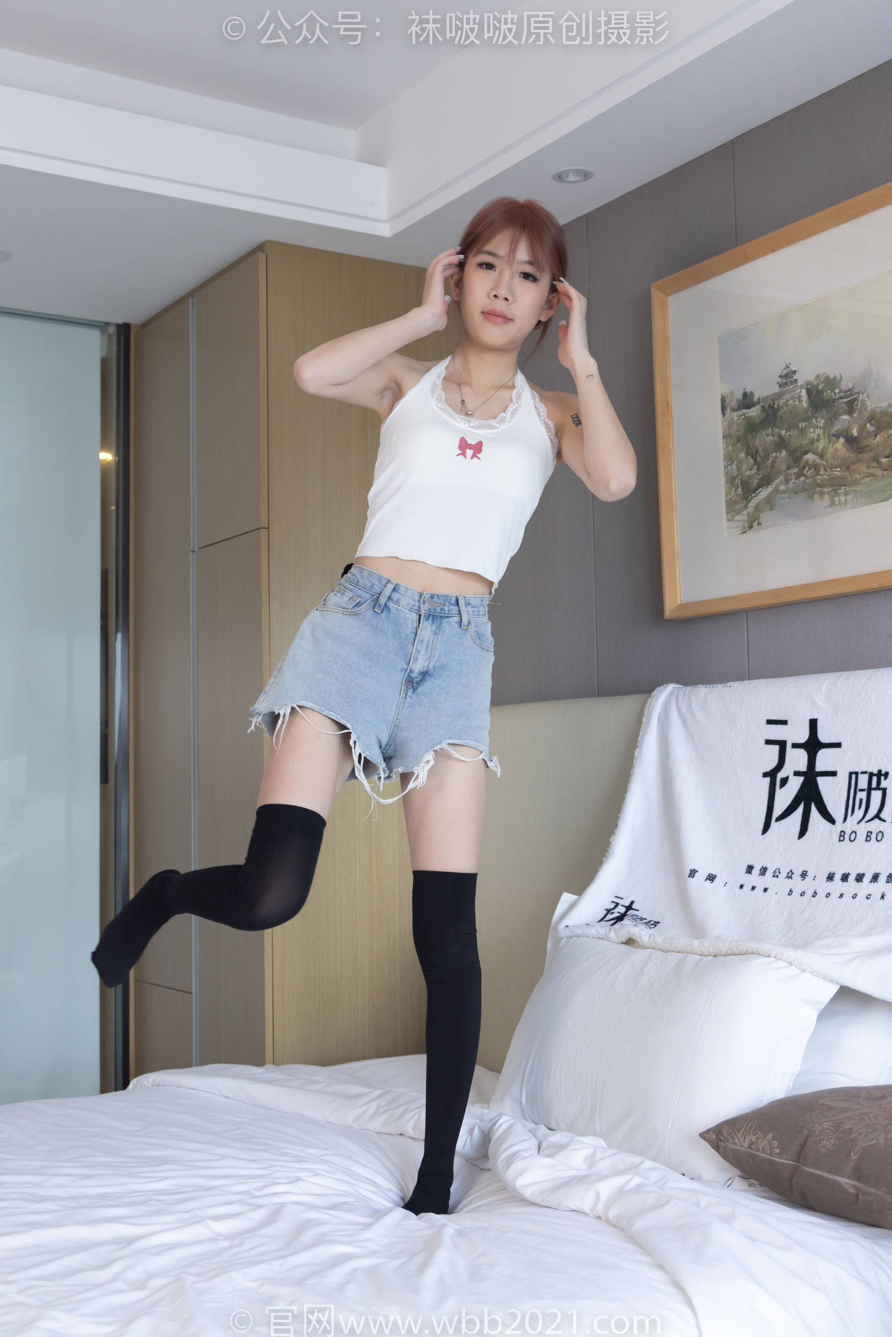 BoBoSocks袜啵啵 No.264 果冻 -高跟鞋、贝壳头板鞋、黑丝大腿袜、白丝大腿袜