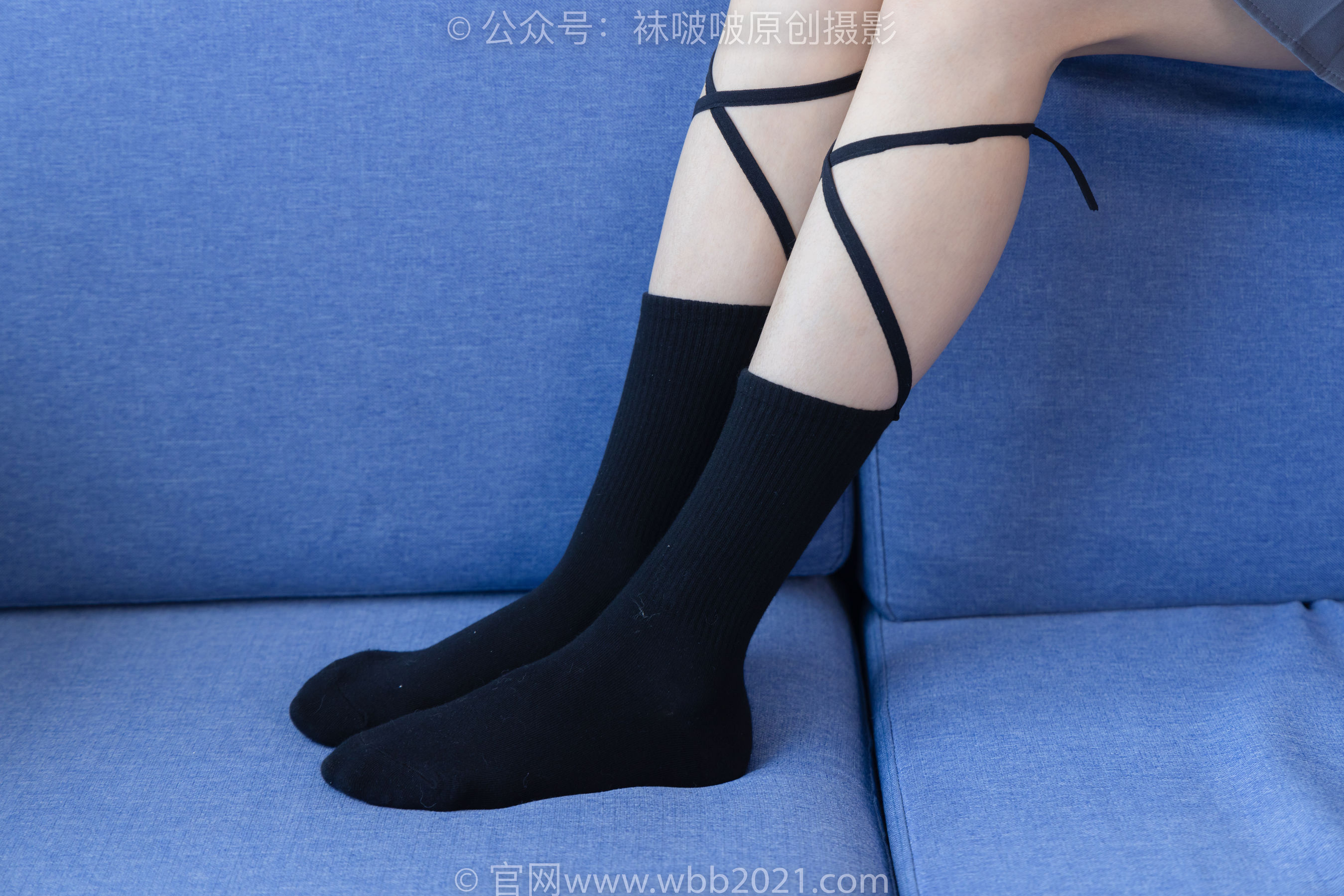 BoBoSocks袜啵啵 No.268 芝士 -黑皮鞋、绑带黑棉袜、学院制服