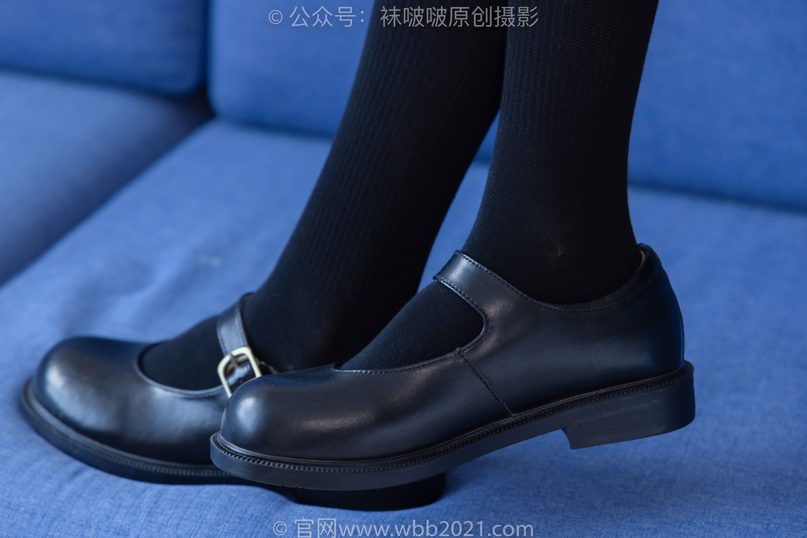 BoBoSocks袜啵啵 No.268 芝士 -黑皮鞋、绑带黑棉袜、学院制服