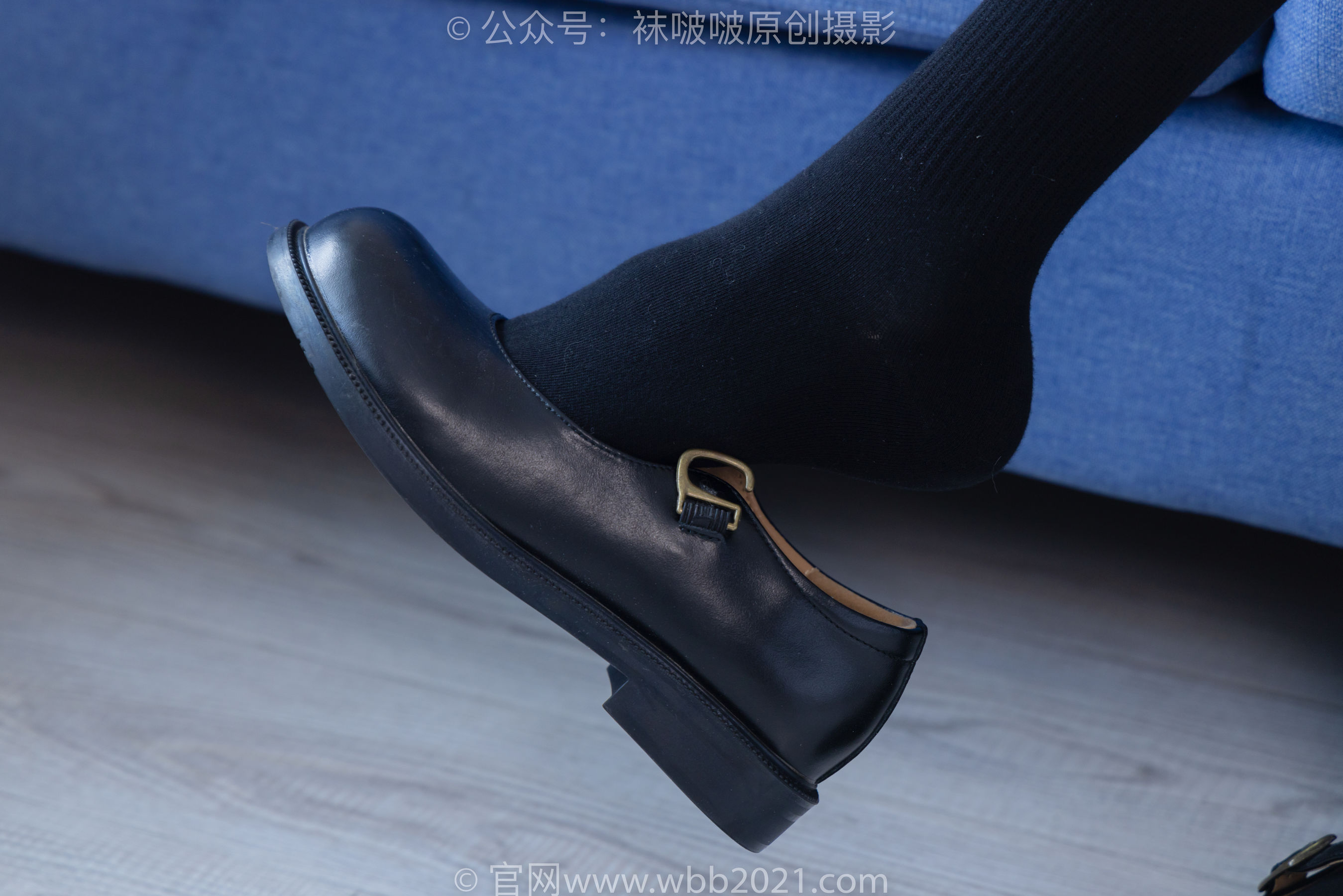 BoBoSocks袜啵啵 No.268 芝士 -黑皮鞋、绑带黑棉袜、学院制服