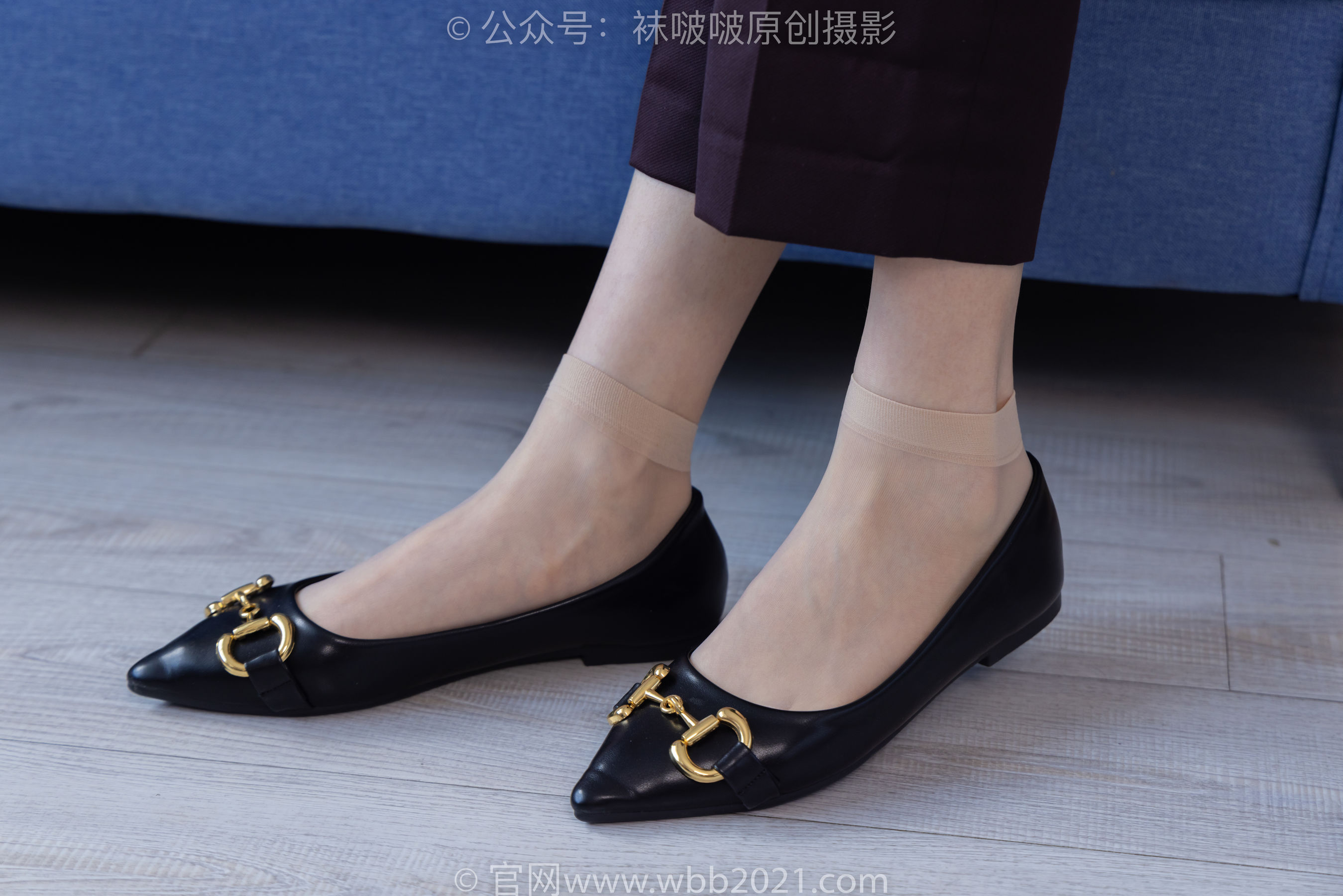 BoBoSocks袜啵啵 No.271 芝士 -平底鞋、短肉丝、银行制服