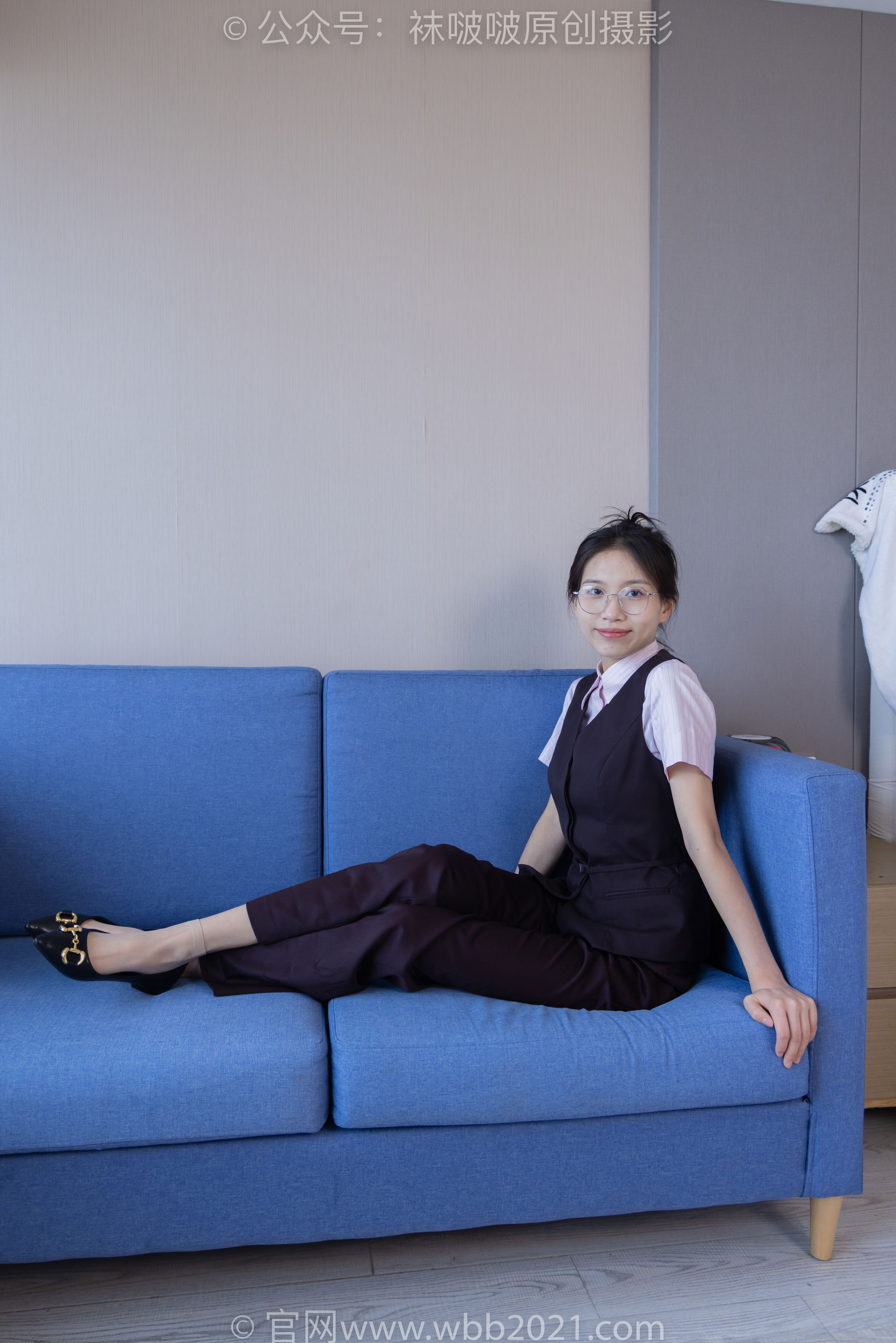 BoBoSocks袜啵啵 No.271 芝士 -平底鞋、短肉丝、银行制服
