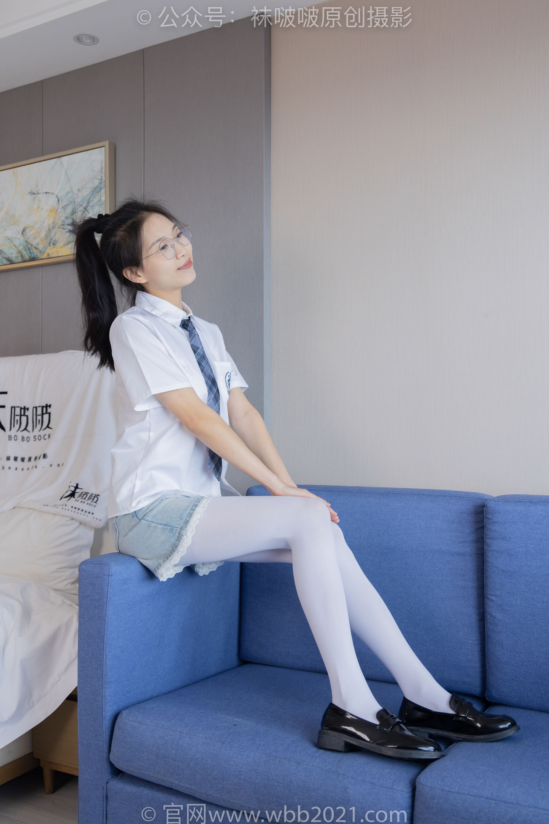 BoBoSocks袜啵啵 No.276 芝士 -皮鞋、厚白丝、裸足