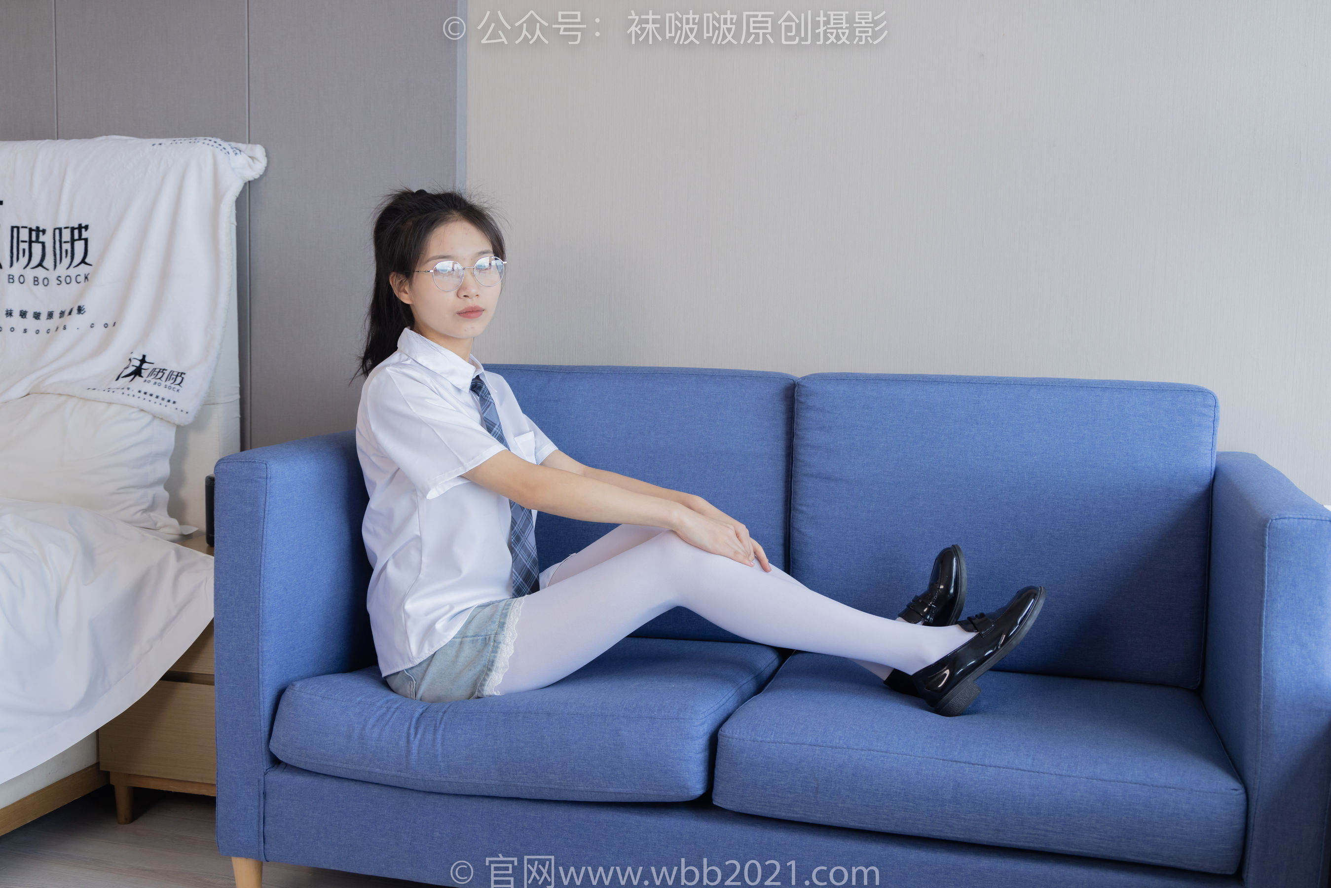 BoBoSocks袜啵啵 No.276 芝士 -皮鞋、厚白丝、裸足