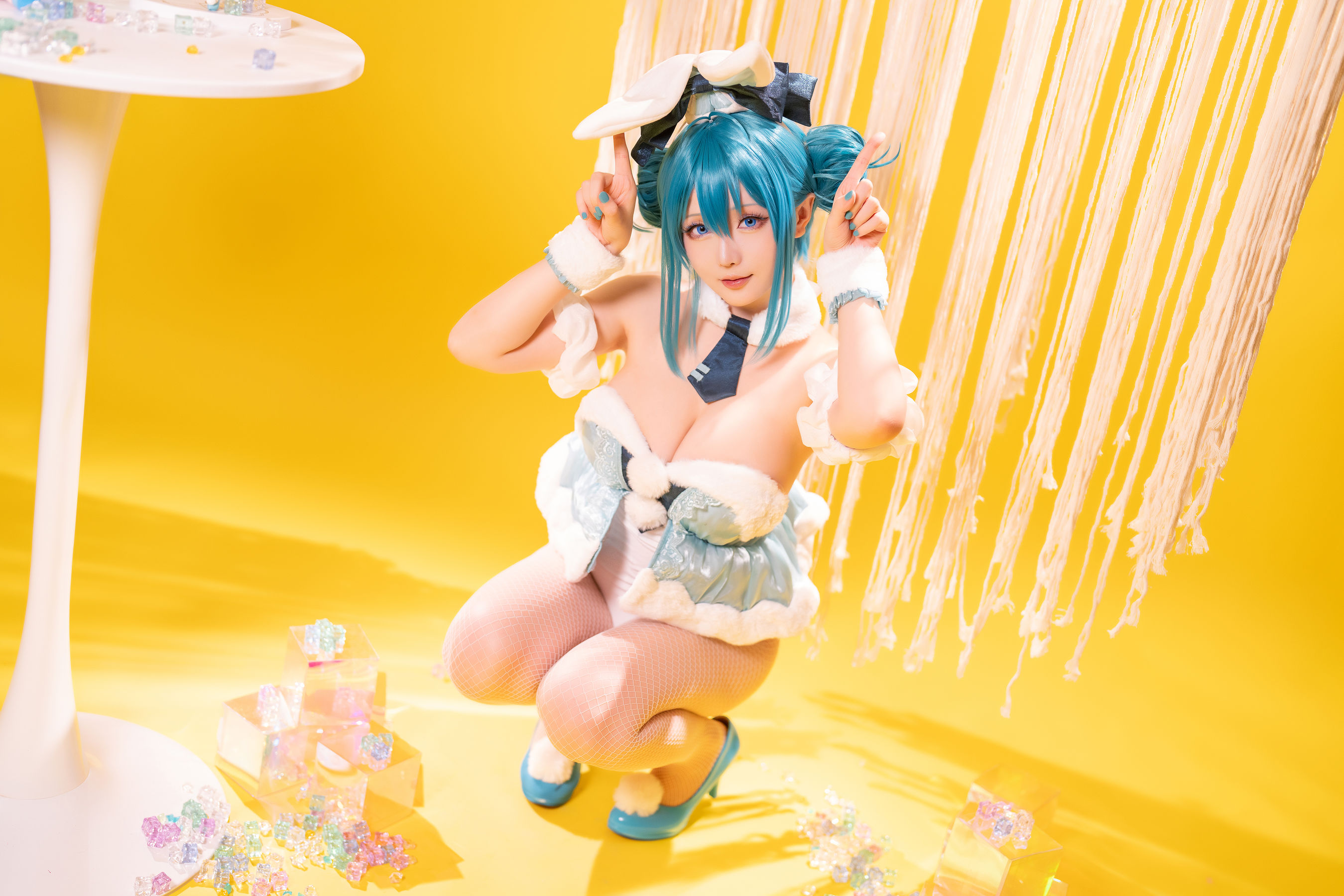 Coser小姐姐星之迟迟 - 初音未来 白兔女郎
