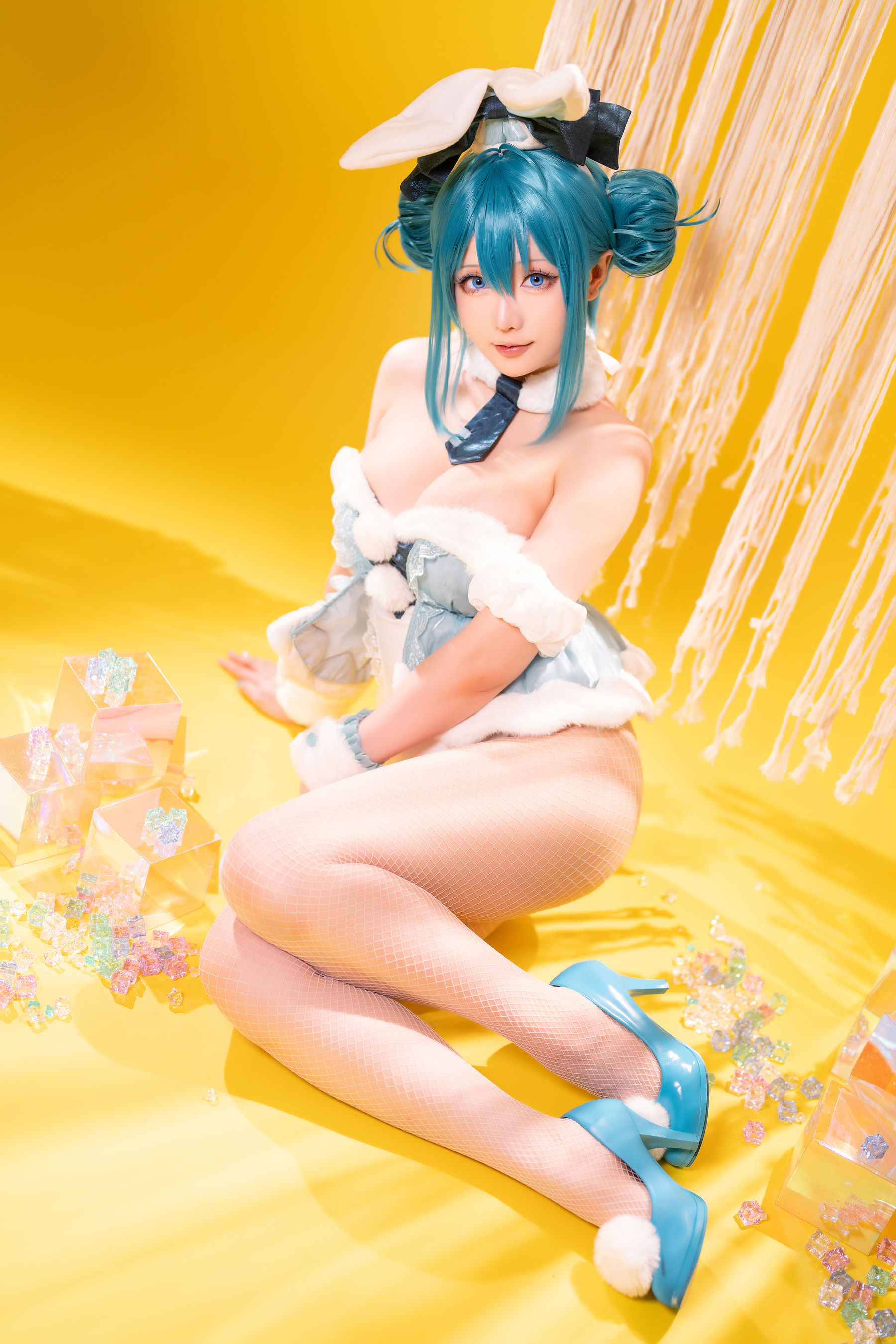 Coser小姐姐星之迟迟 - 初音未来 白兔女郎