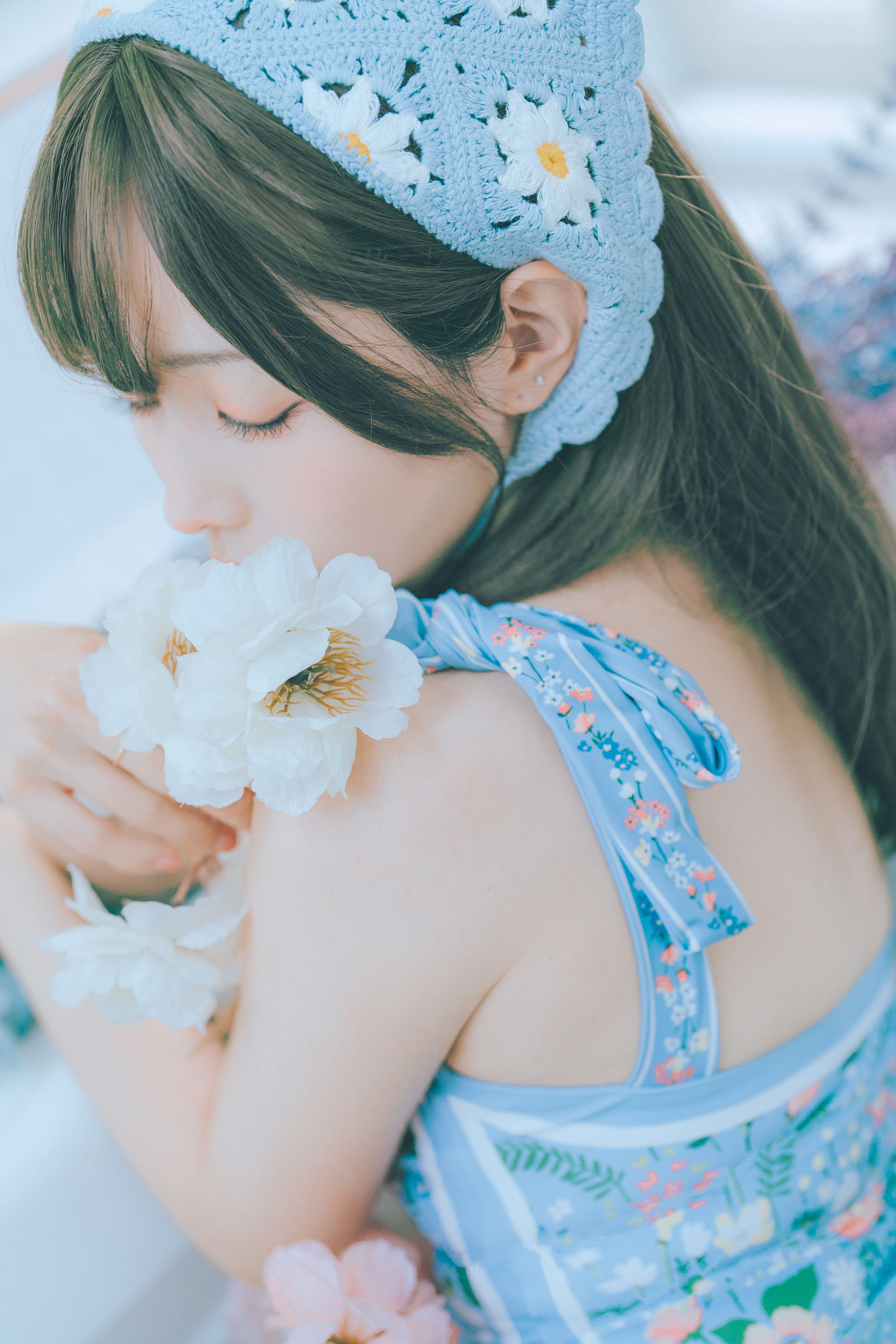 Ely_eee(ElyEE子) - 復古水藍花