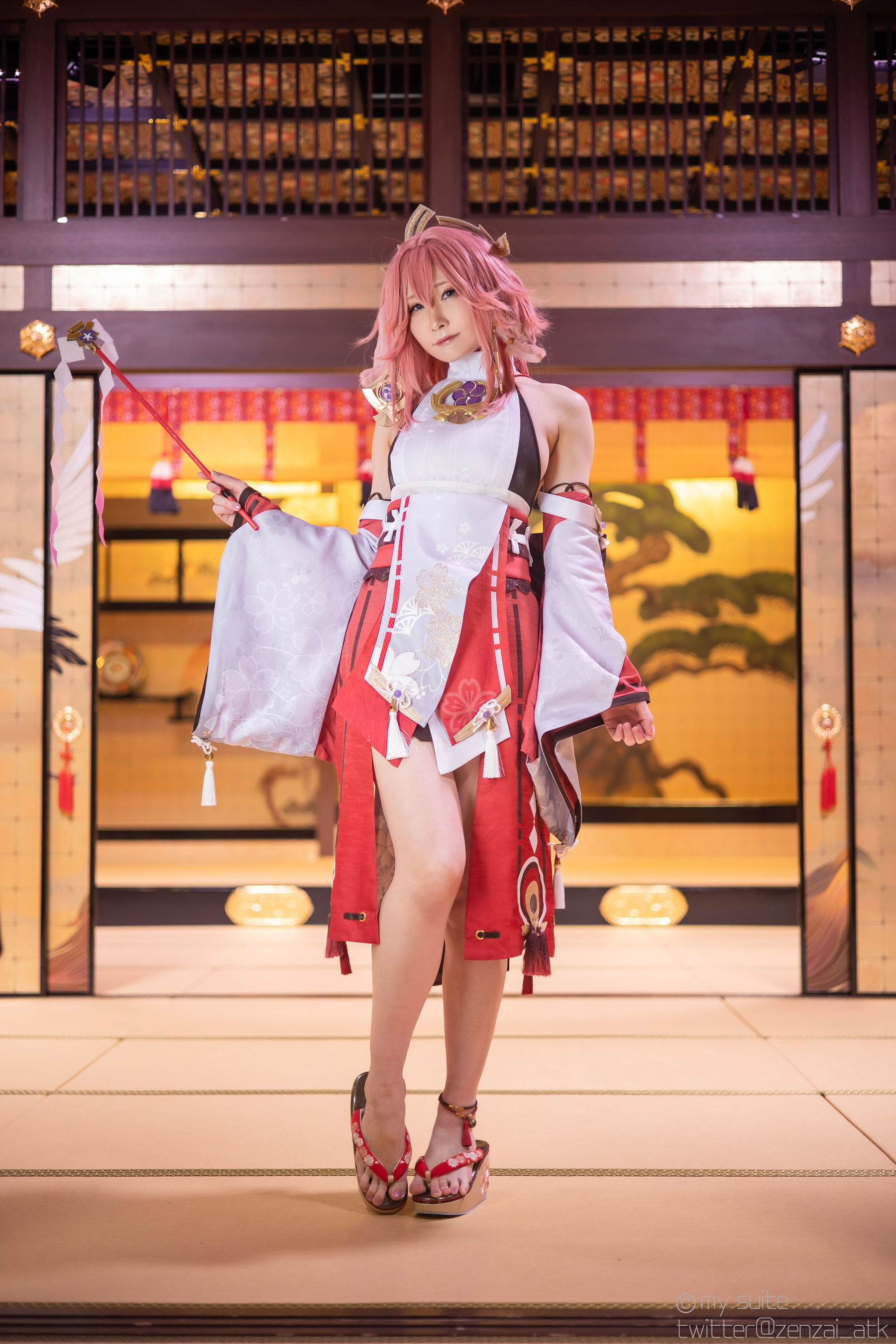 [Cosplay] [my suite] Atsuki あつき - Genshin Impact Yae Miko & Kujou Sara - 2