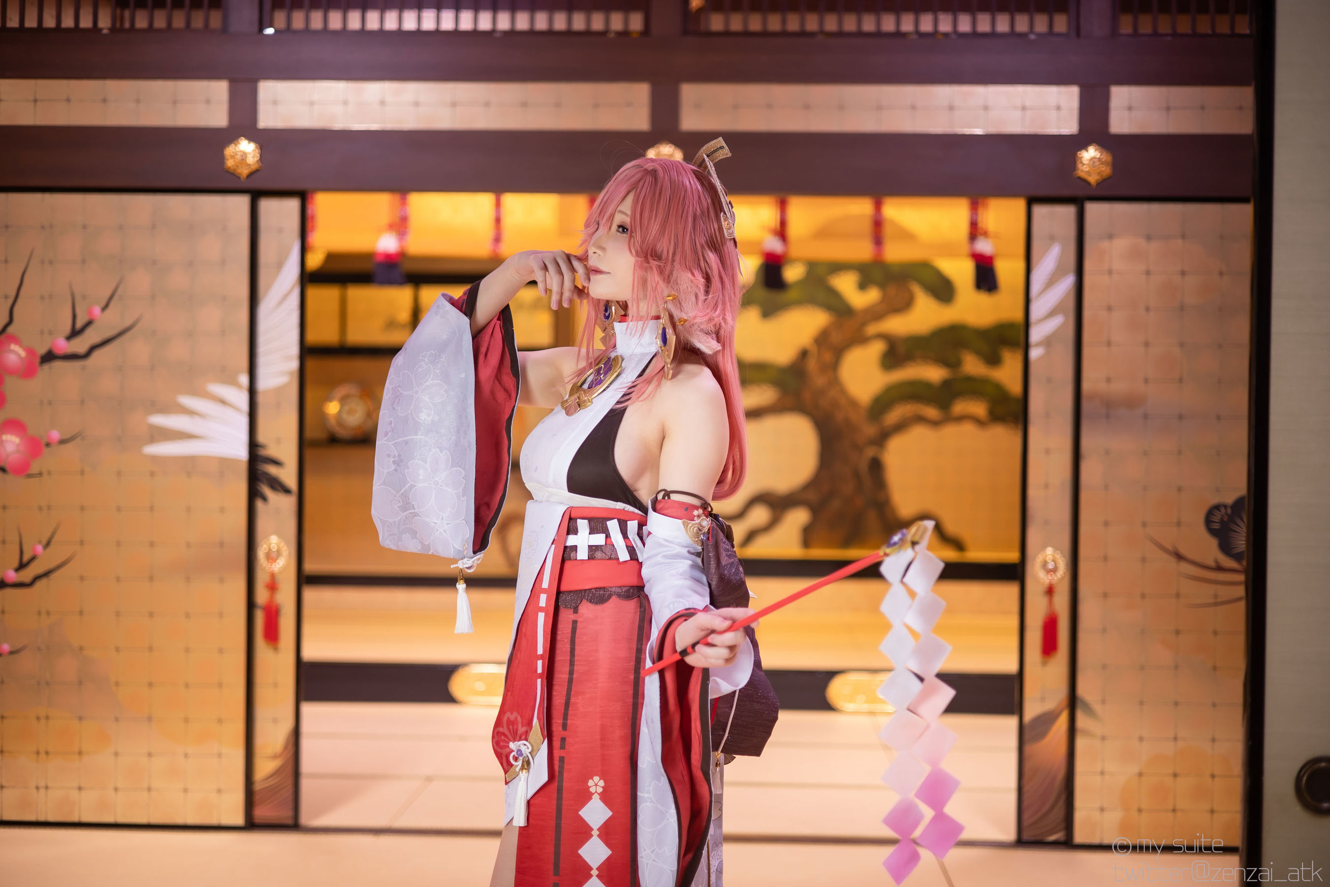 [Cosplay] [my suite] Atsuki あつき - Genshin Impact Yae Miko & Kujou Sara - 2