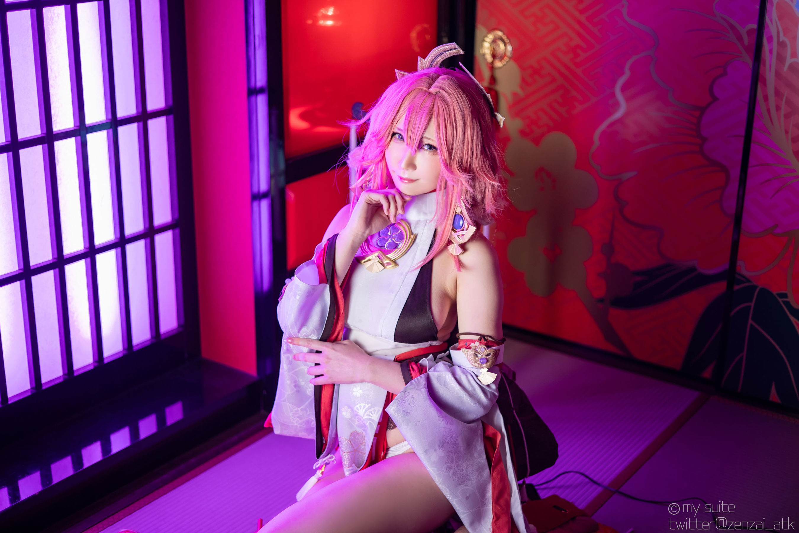 [Cosplay] [my suite] Atsuki あつき - Genshin Impact Yae Miko & Kujou Sara - 2