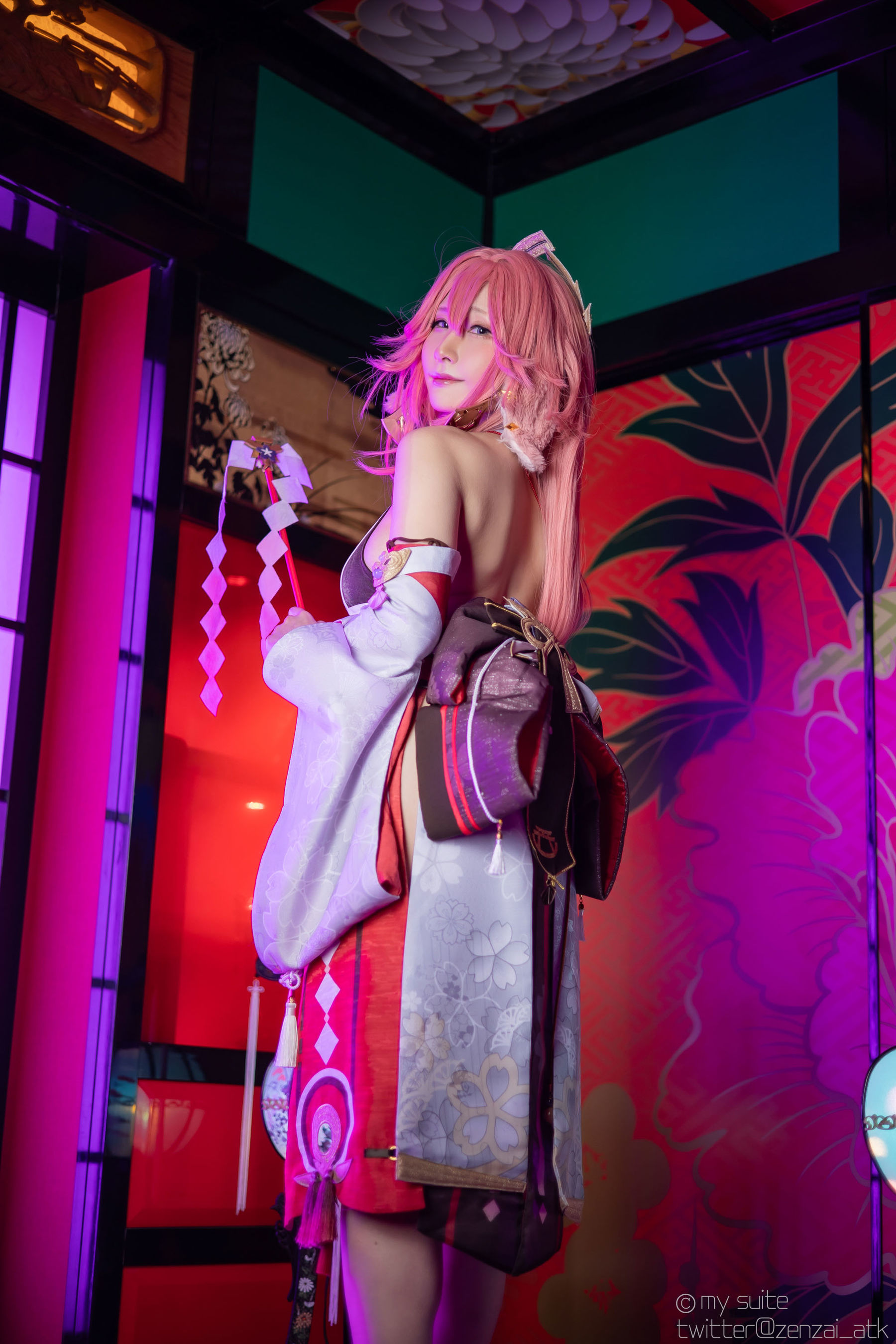 [Cosplay] [my suite] Atsuki あつき - Genshin Impact Yae Miko & Kujou Sara - 2
