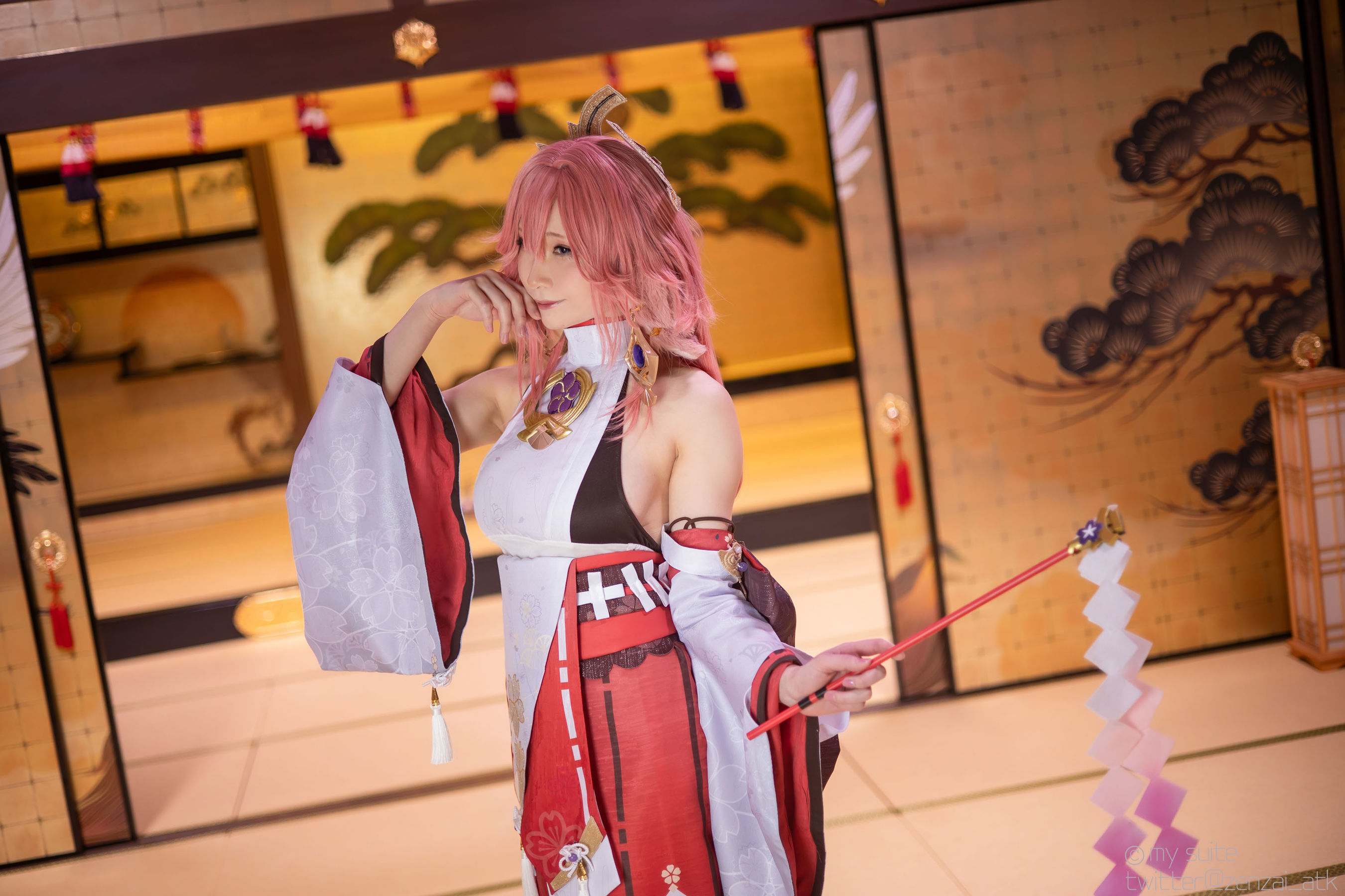 [Cosplay] [my suite] Atsuki あつき - Genshin Impact Yae Miko & Kujou Sara - 2