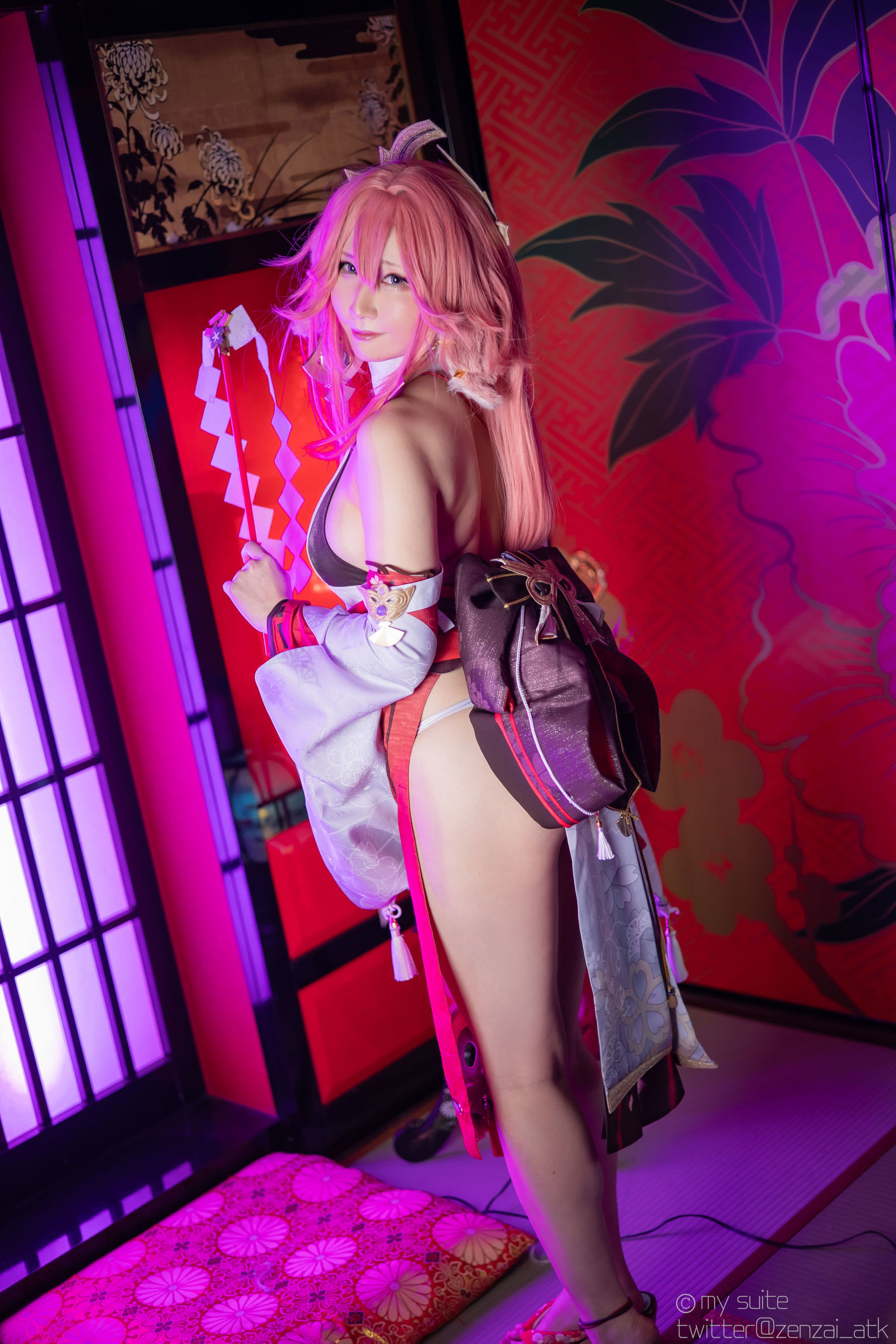 [Cosplay] [my suite] Atsuki あつき - Genshin Impact Yae Miko & Kujou Sara - 2