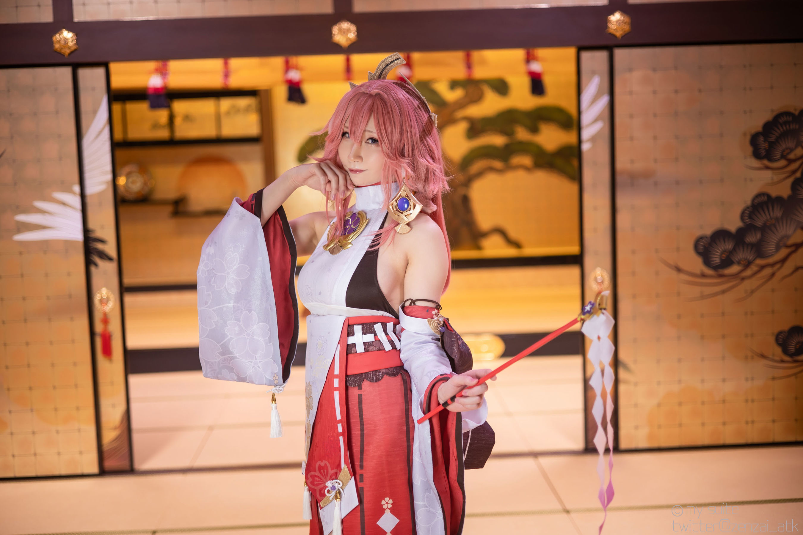 [Cosplay] [my suite] Atsuki あつき - Genshin Impact Yae Miko & Kujou Sara - 2