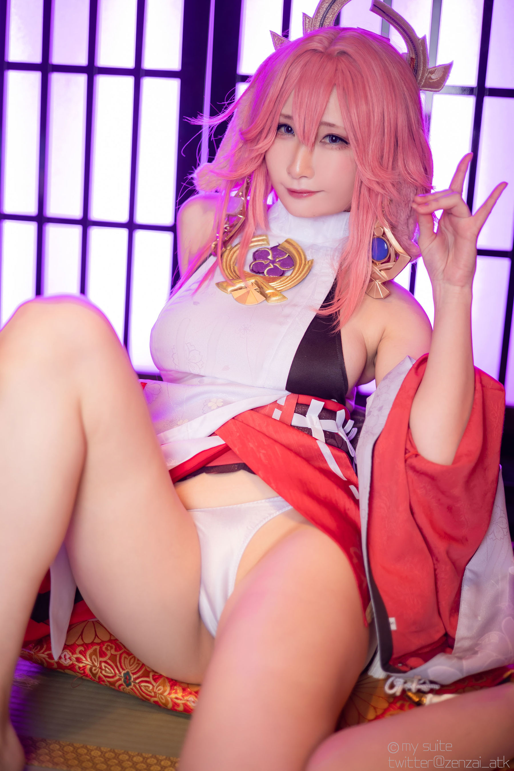 [Cosplay] [my suite] Atsuki あつき - Genshin Impact Yae Miko & Kujou Sara - 2