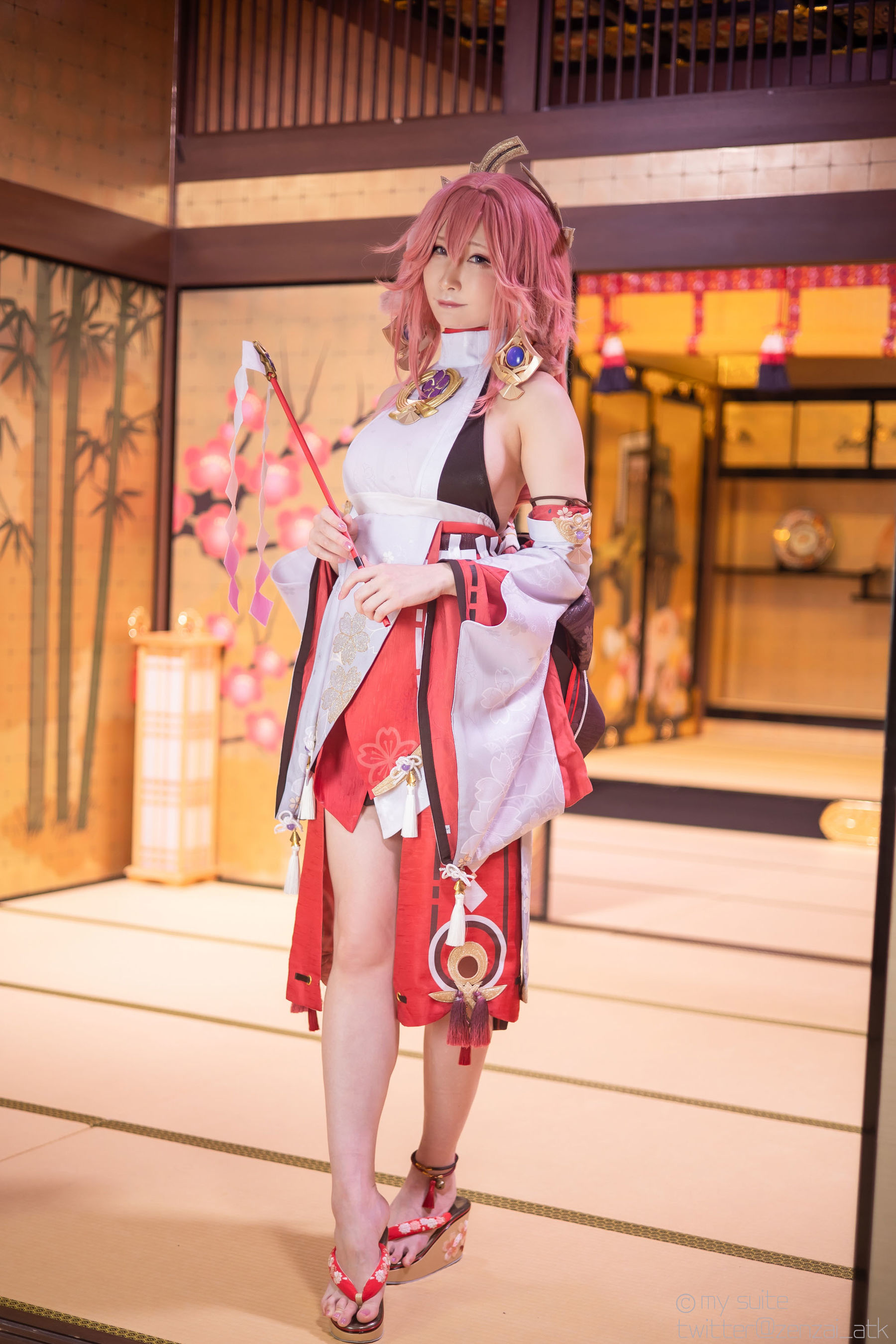 [Cosplay] [my suite] Atsuki あつき - Genshin Impact Yae Miko & Kujou Sara - 2