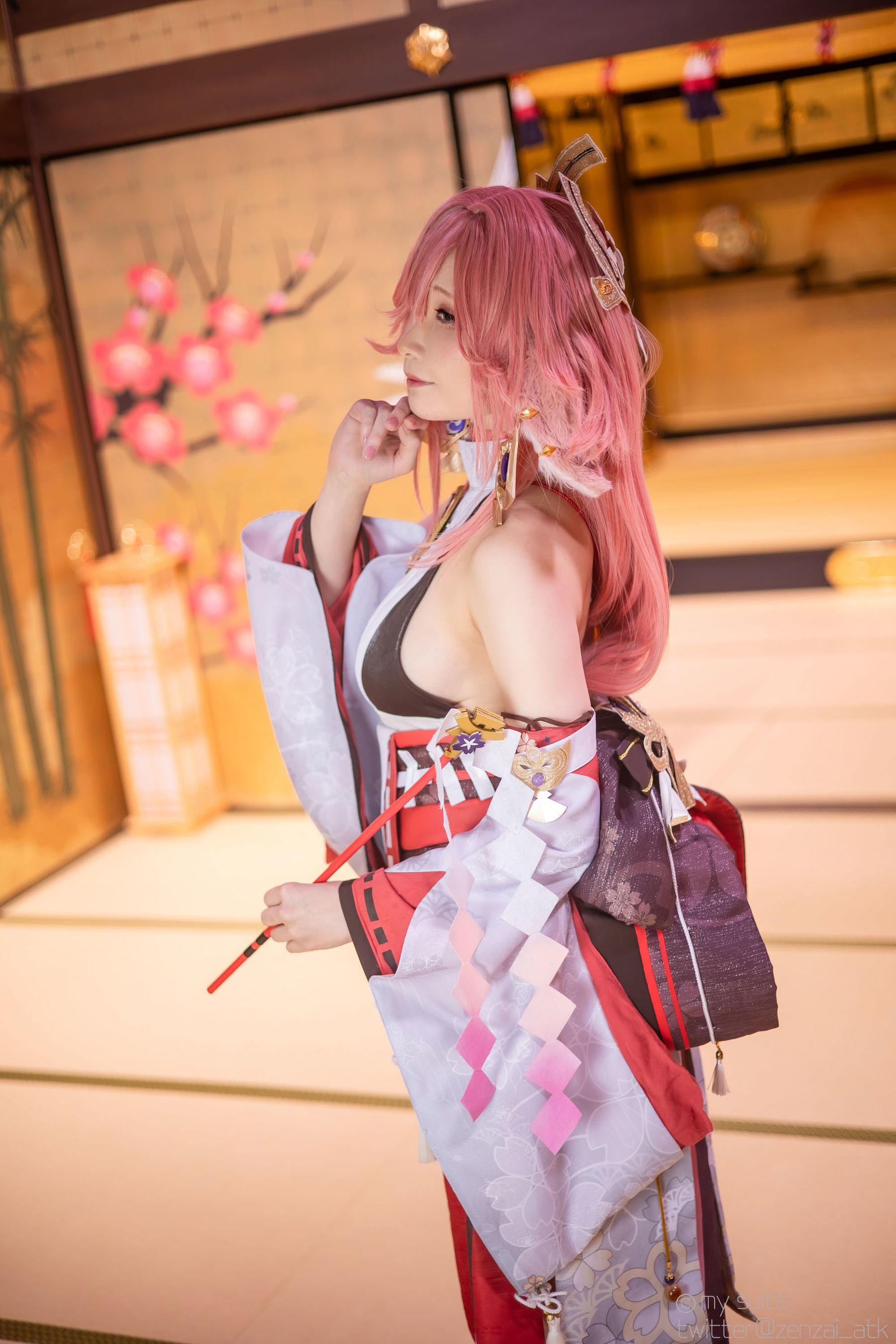 [Cosplay] [my suite] Atsuki あつき - Genshin Impact Yae Miko & Kujou Sara - 2