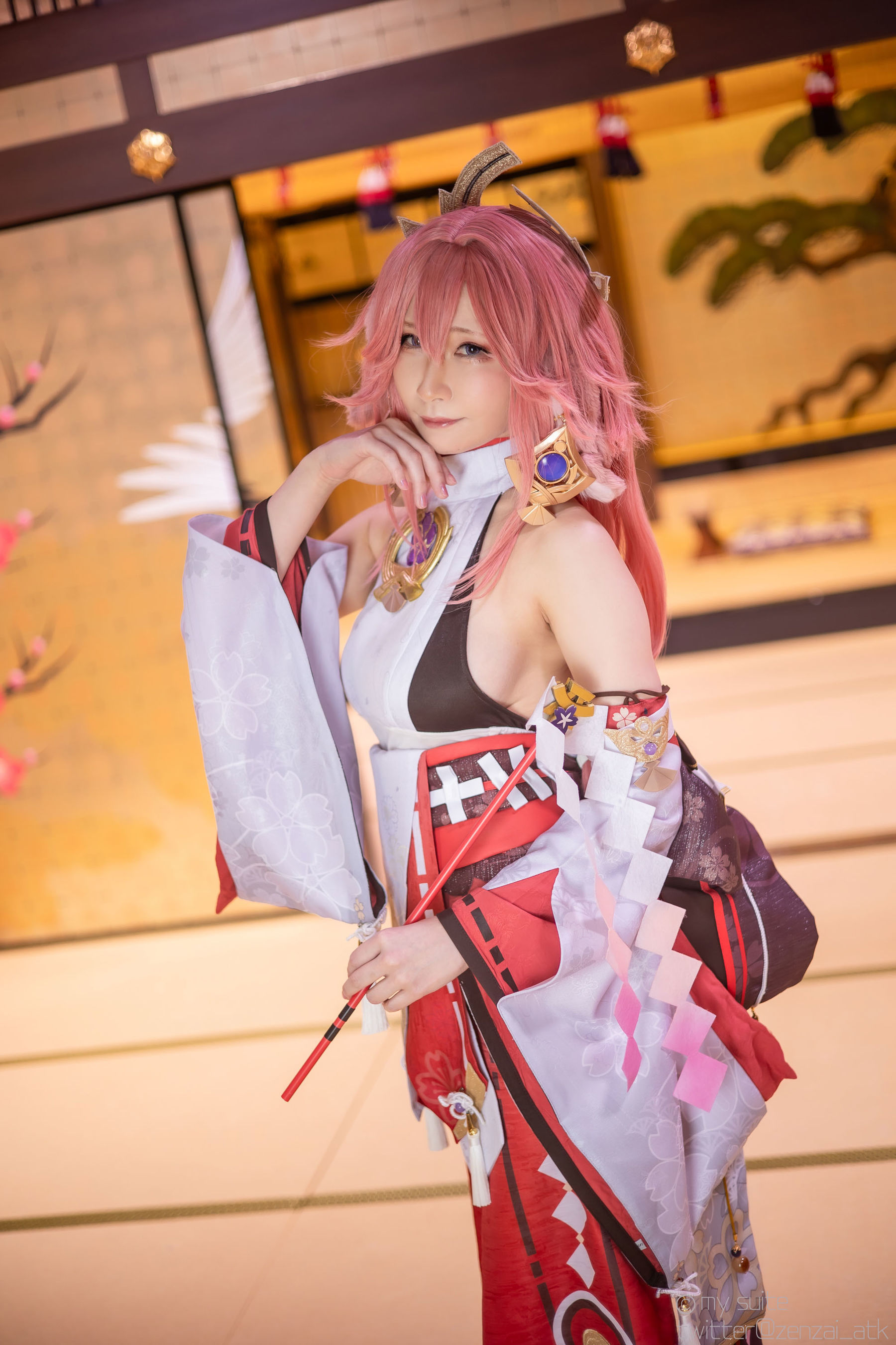 [Cosplay] [my suite] Atsuki あつき - Genshin Impact Yae Miko & Kujou Sara - 2
