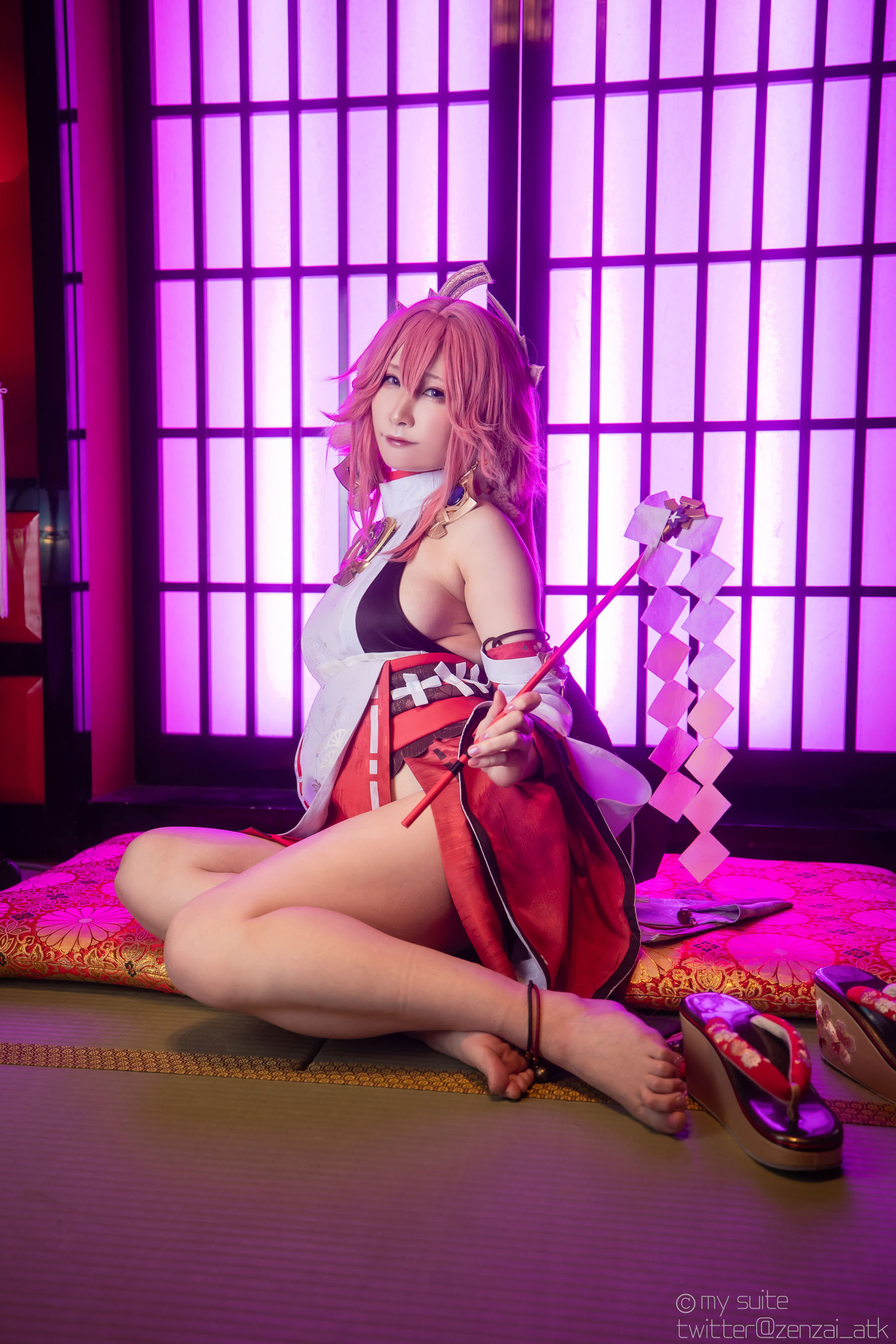 [Cosplay] [my suite] Atsuki あつき - Genshin Impact Yae Miko & Kujou Sara - 2