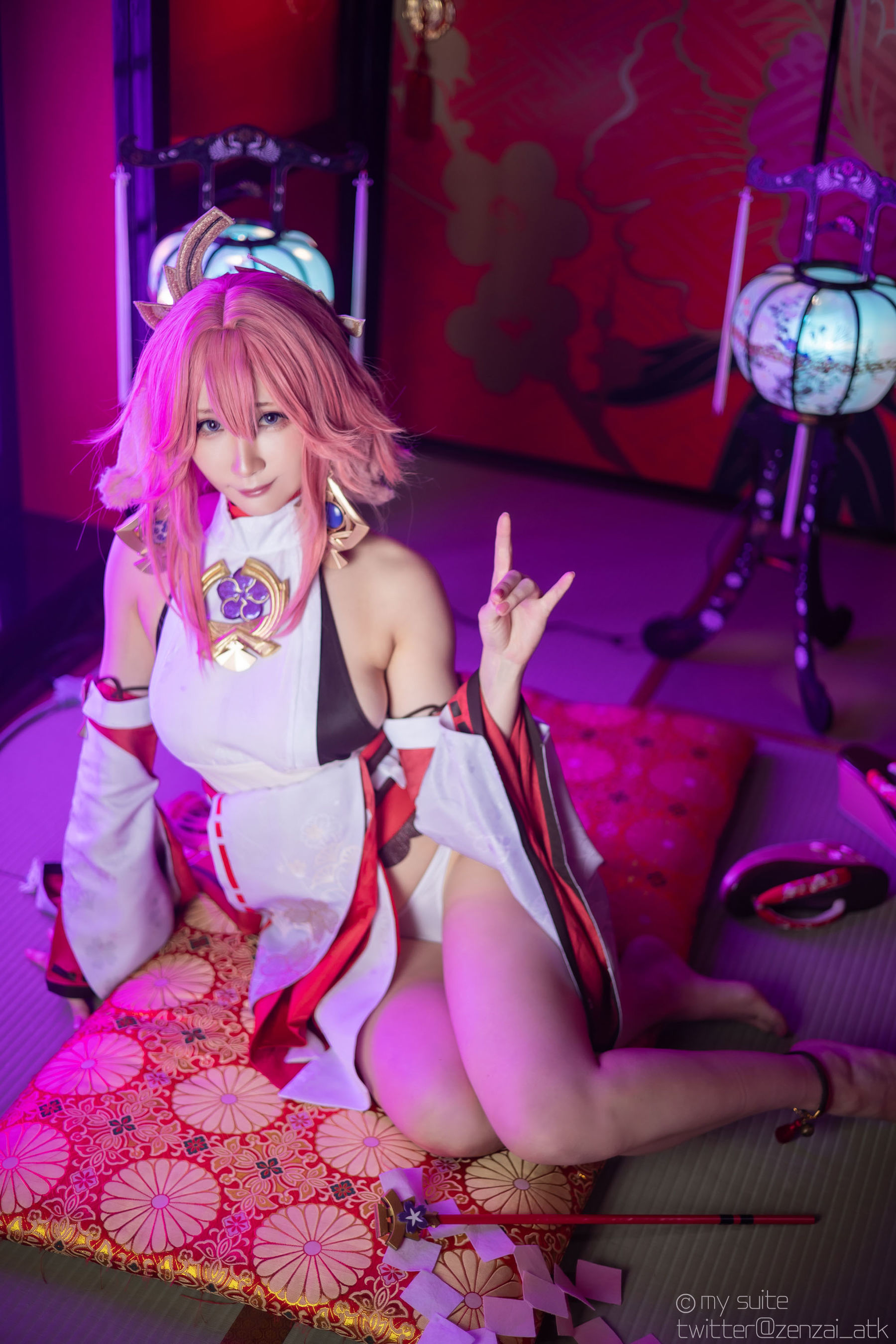 [Cosplay] [my suite] Atsuki あつき - Genshin Impact Yae Miko & Kujou Sara - 2