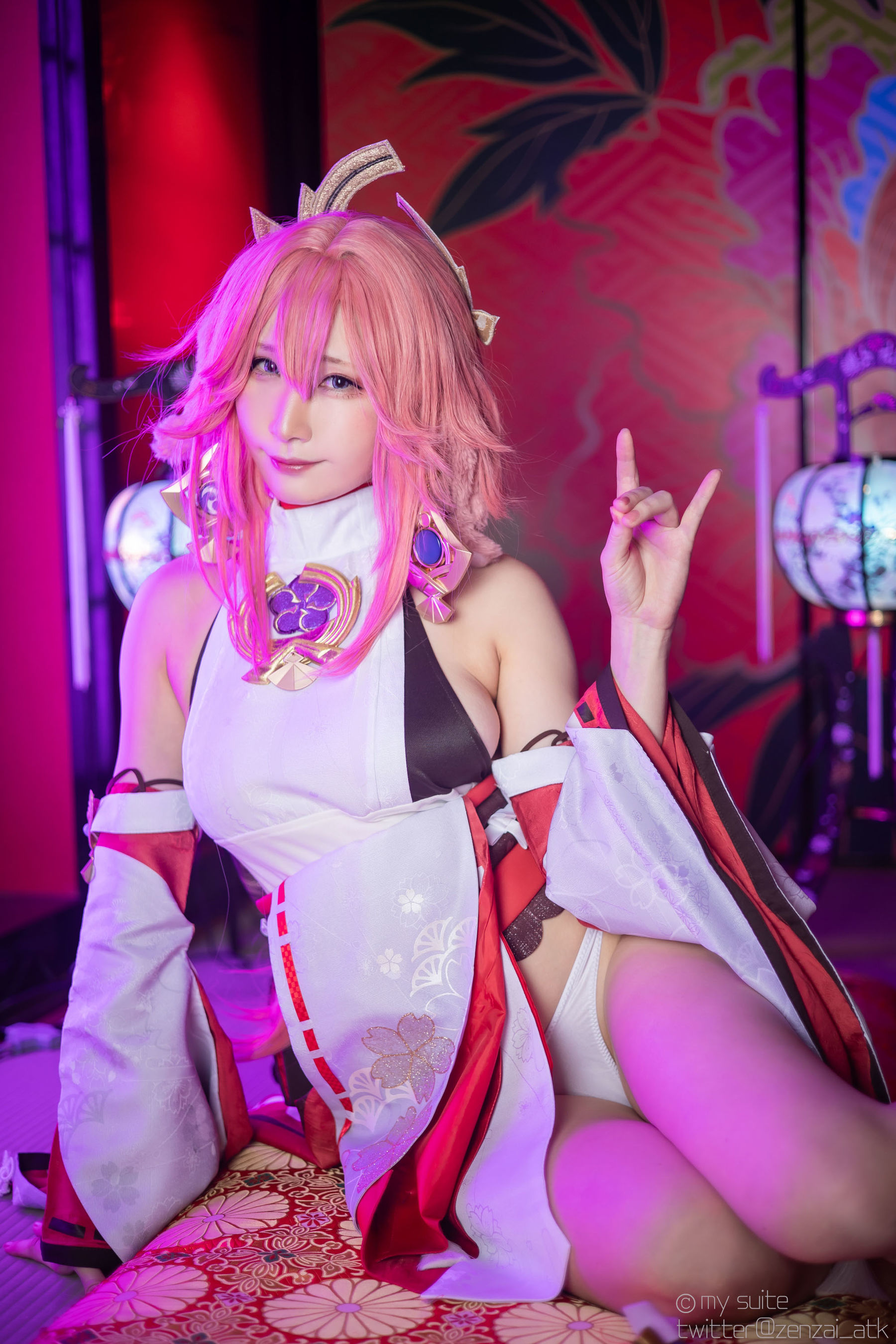 [Cosplay] [my suite] Atsuki あつき - Genshin Impact Yae Miko & Kujou Sara - 2